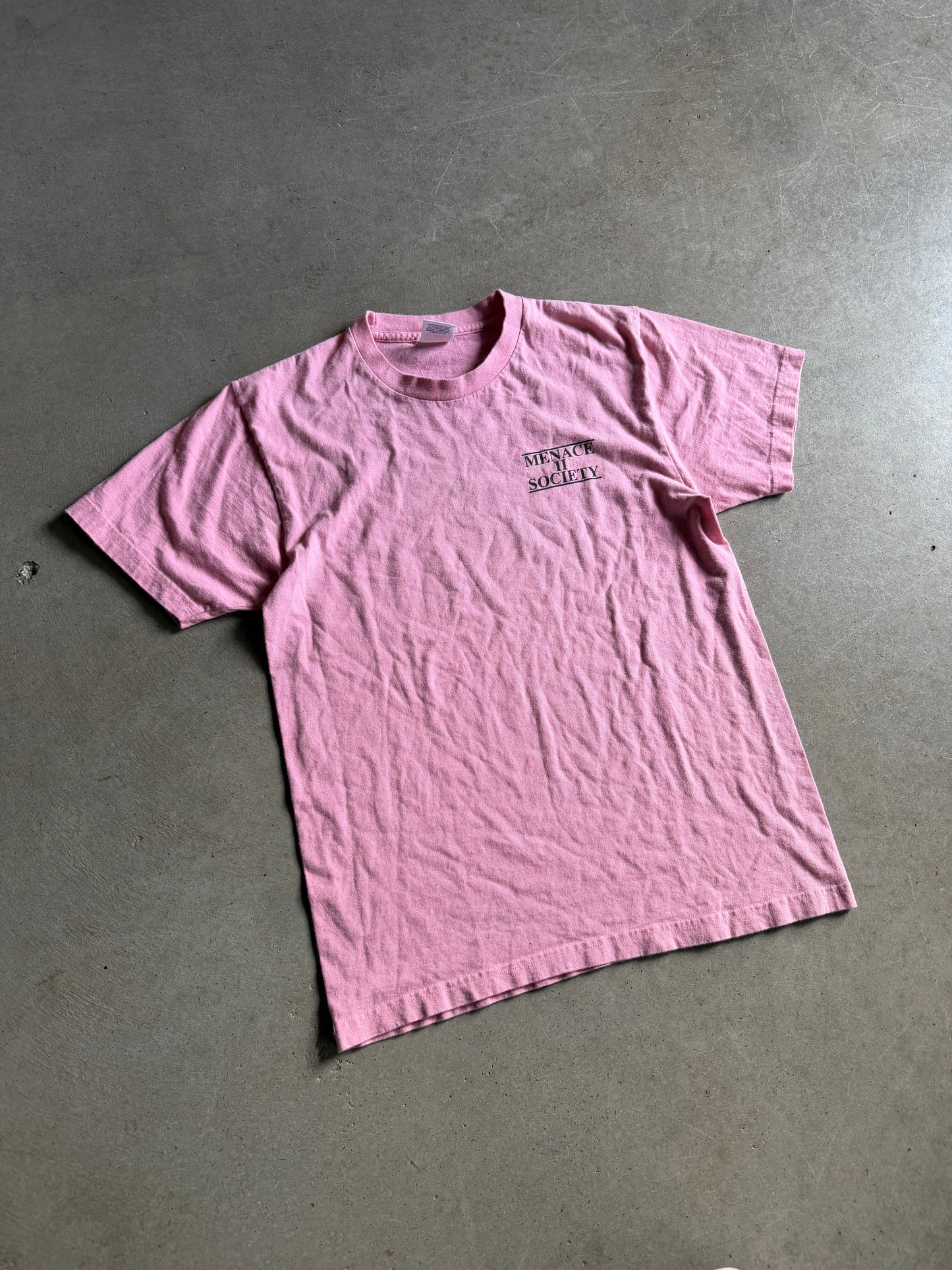 Supreme Menace 2 Society Pink Tee Sz M