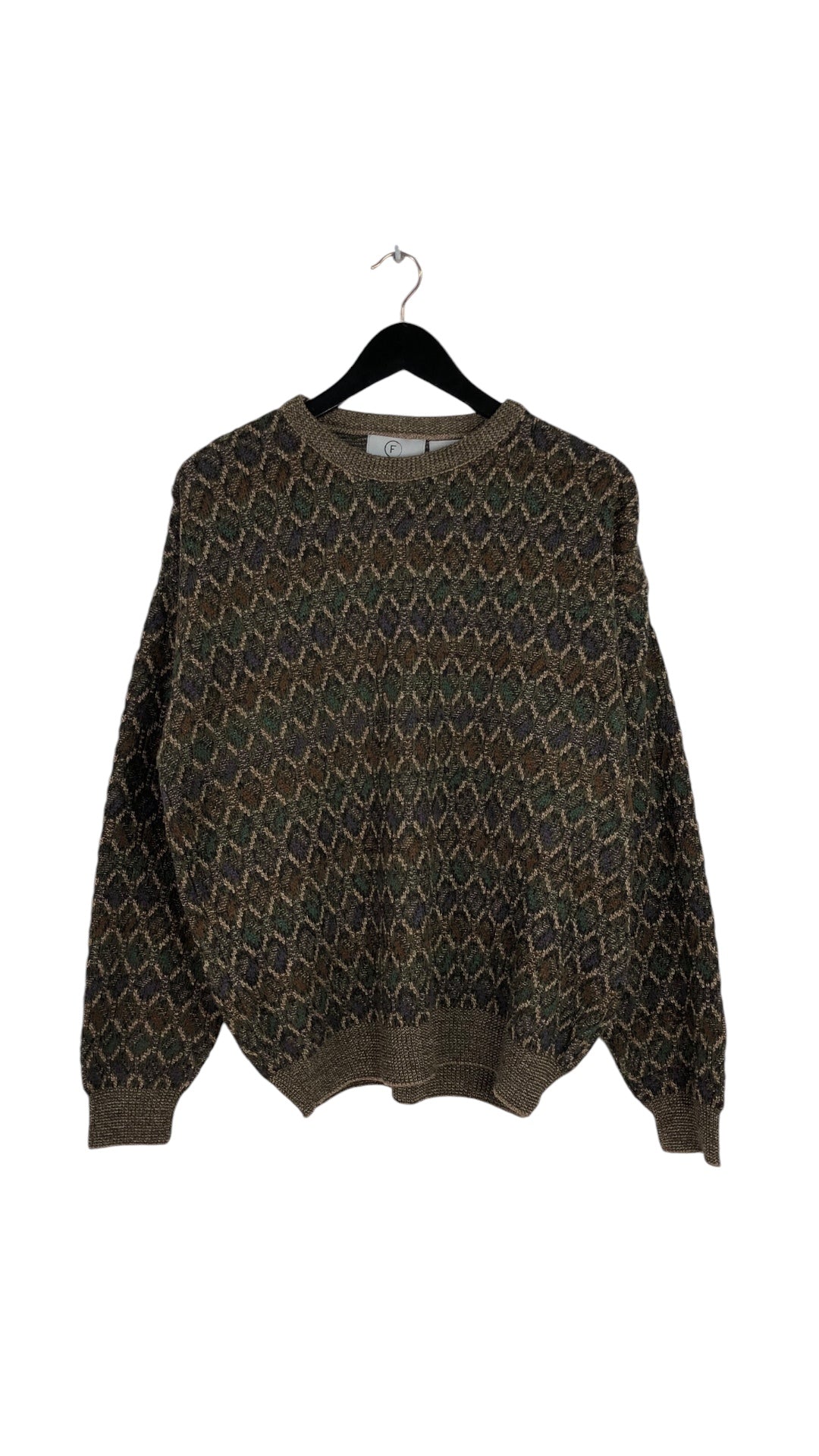 VTG Musingwear Earth Tone Knit Sweater Sz L