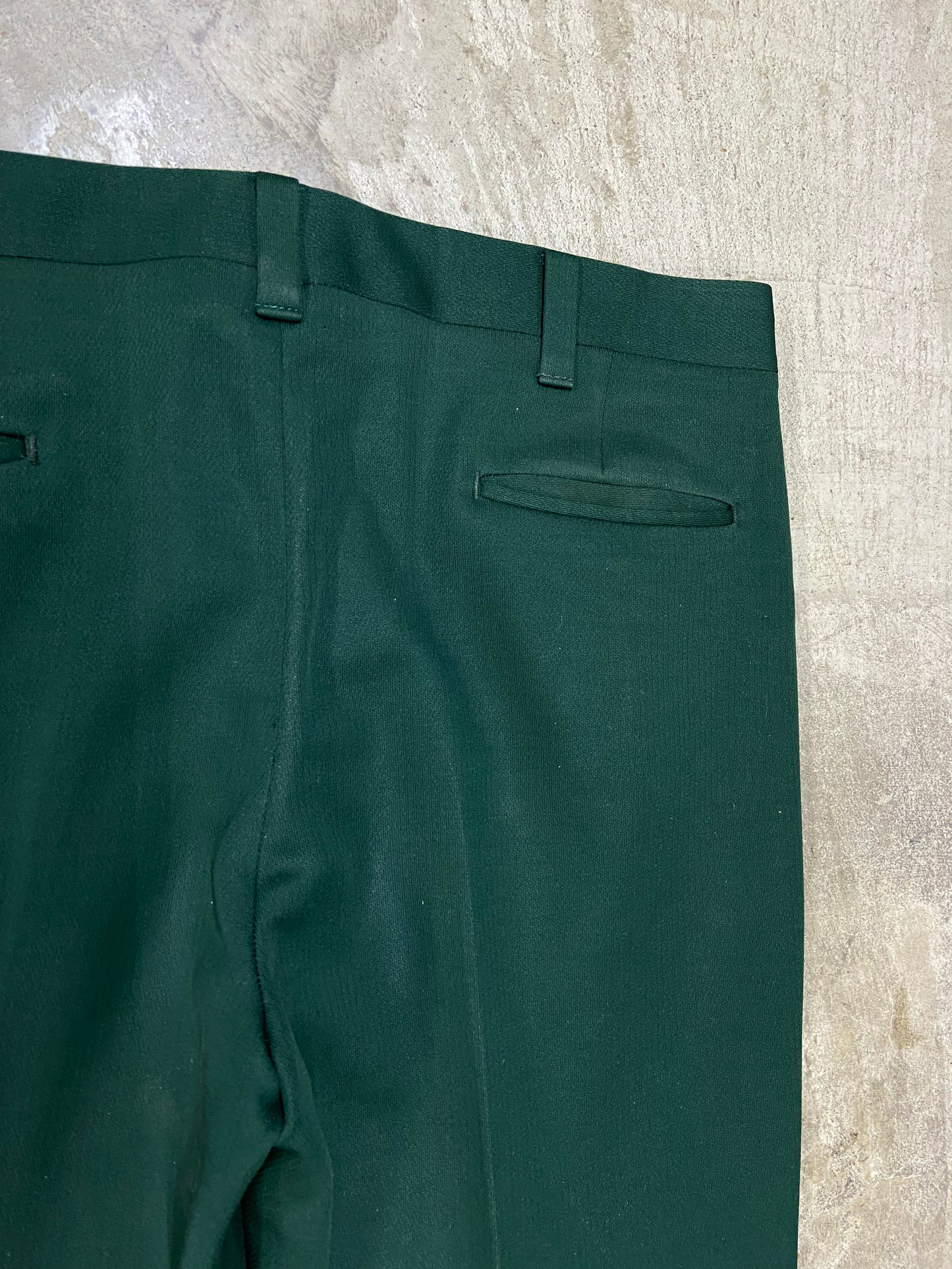 VTG Haggar Slacks Green Pleated Trousers Sz 36x32