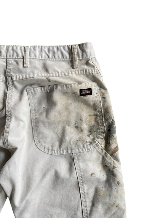 VTG Dickies Brown/Gray Paint Splash Pants Sz 32x31