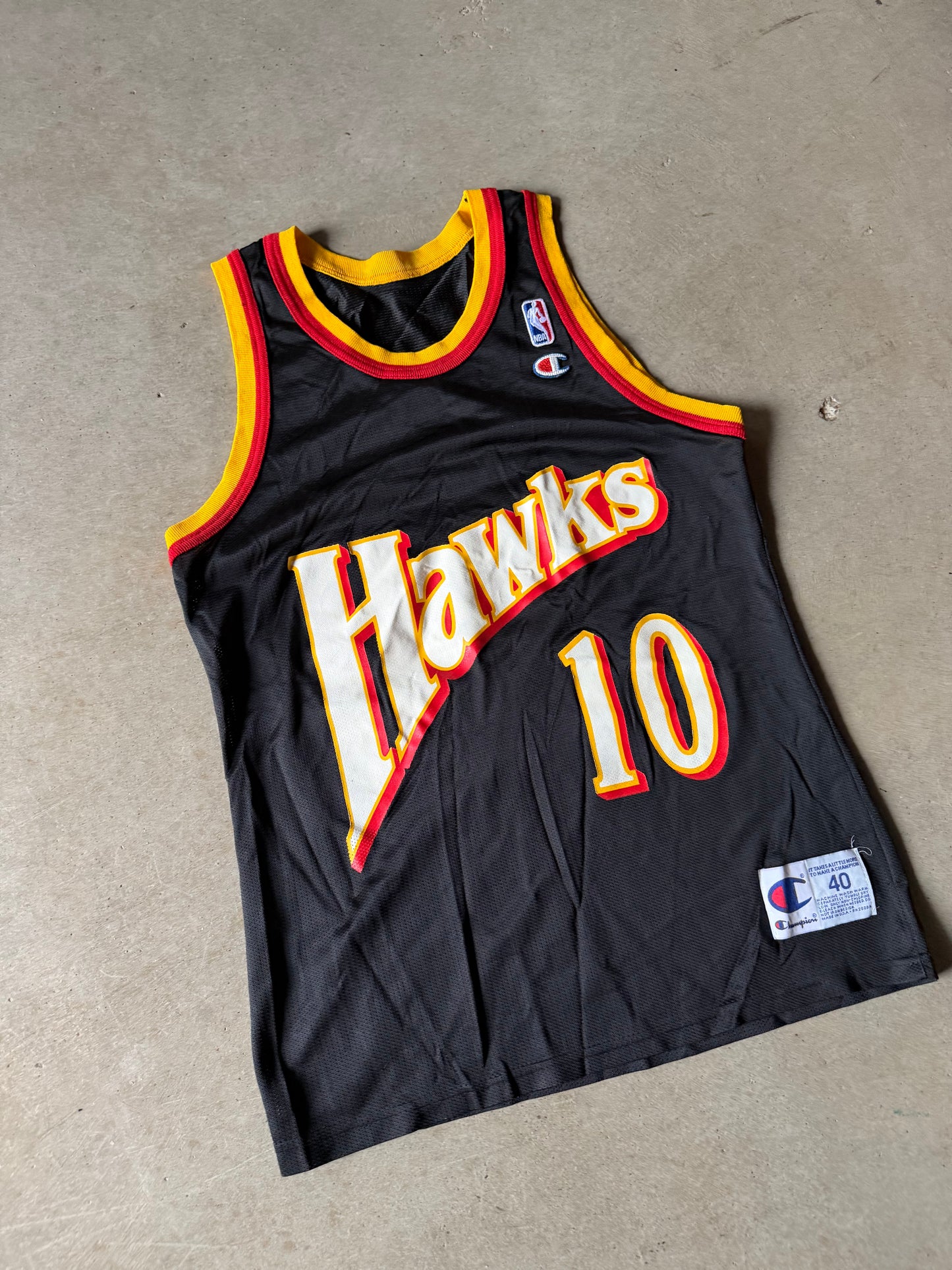 VTG Atlanta Hawks Mookie Blaylock Champion Jersey Sz 40