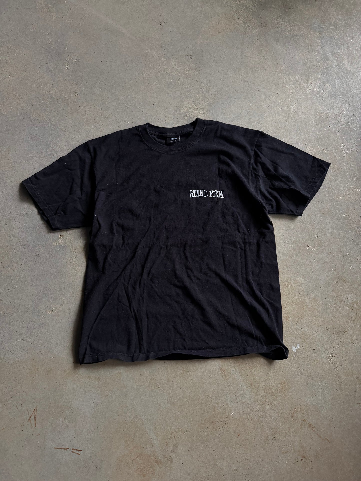 Stussy Stand Firm End Racism Now Tee Sz L