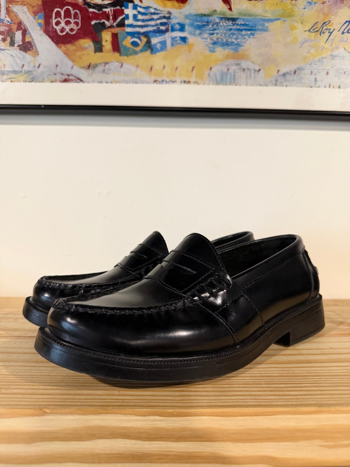 Nunn Bush Black Loafers Sz 7M/8.5W