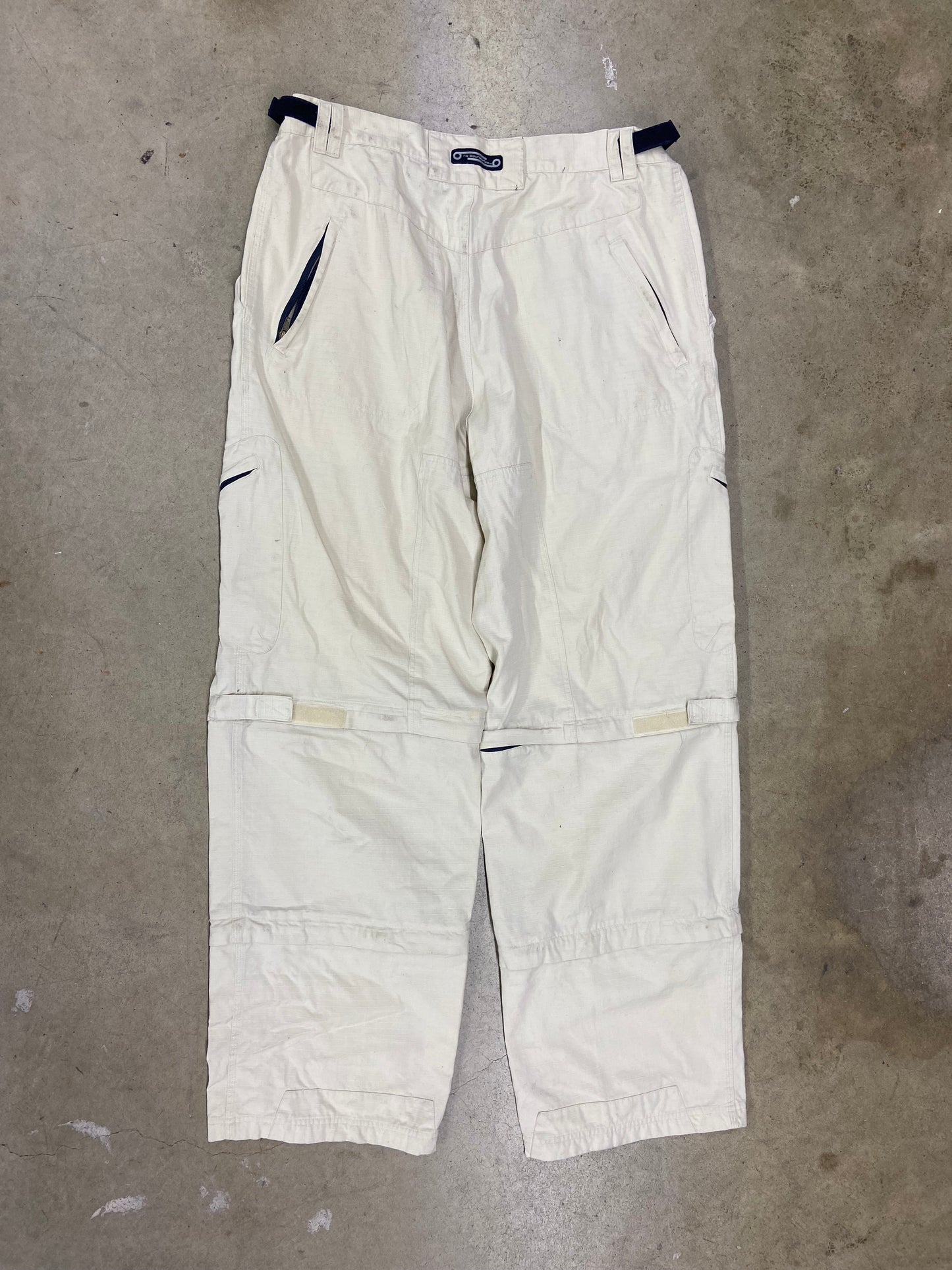 VTG Cream No Boundaries Zip Off Cargo Pants Sz 33x30