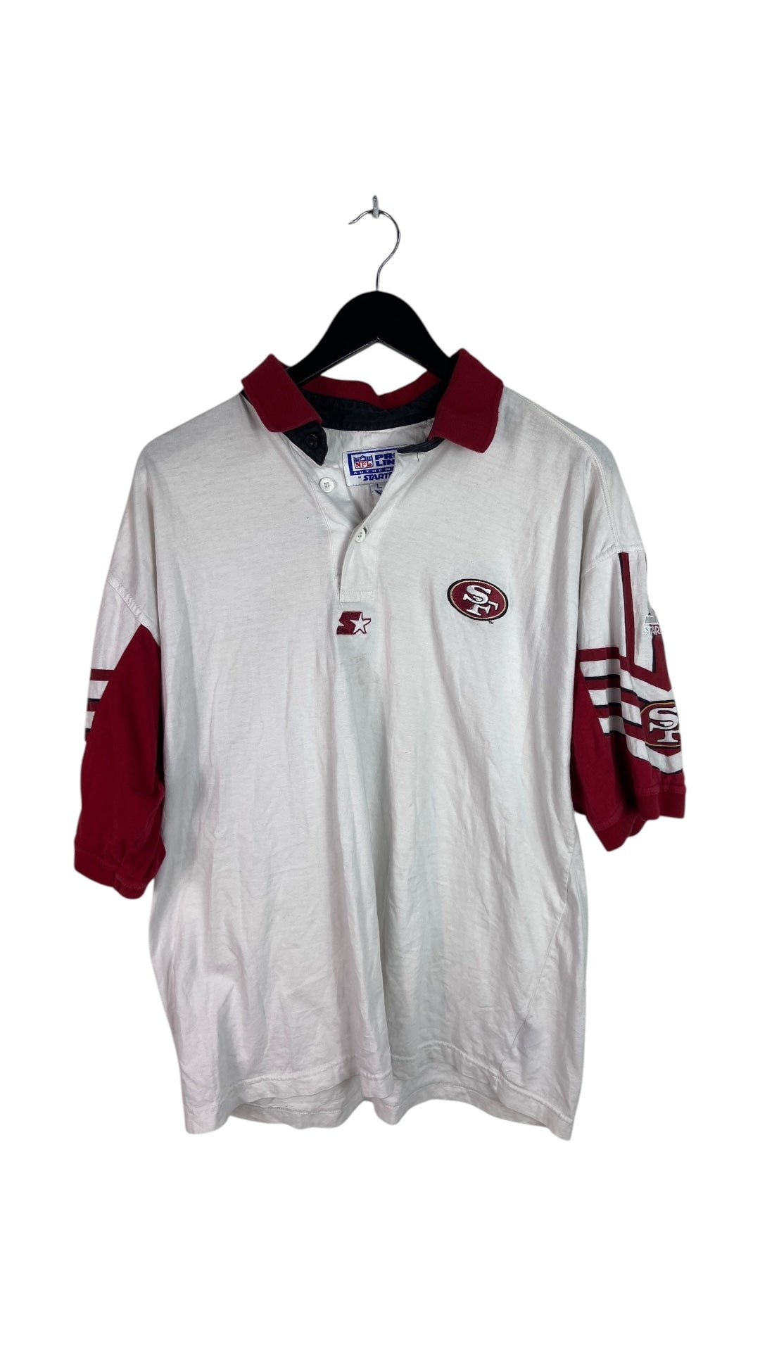 VTG San Francisco 49ers Starter Pro Line Polo Shirt Sz L/XL