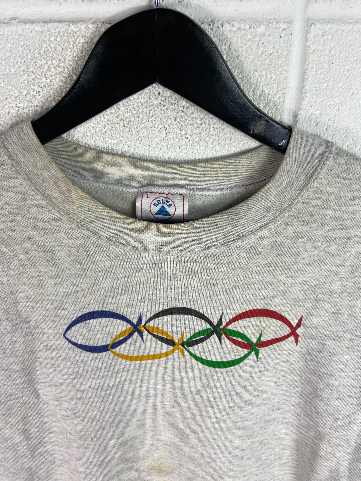 VTG Religious Olympic Parody Sweater Sz L