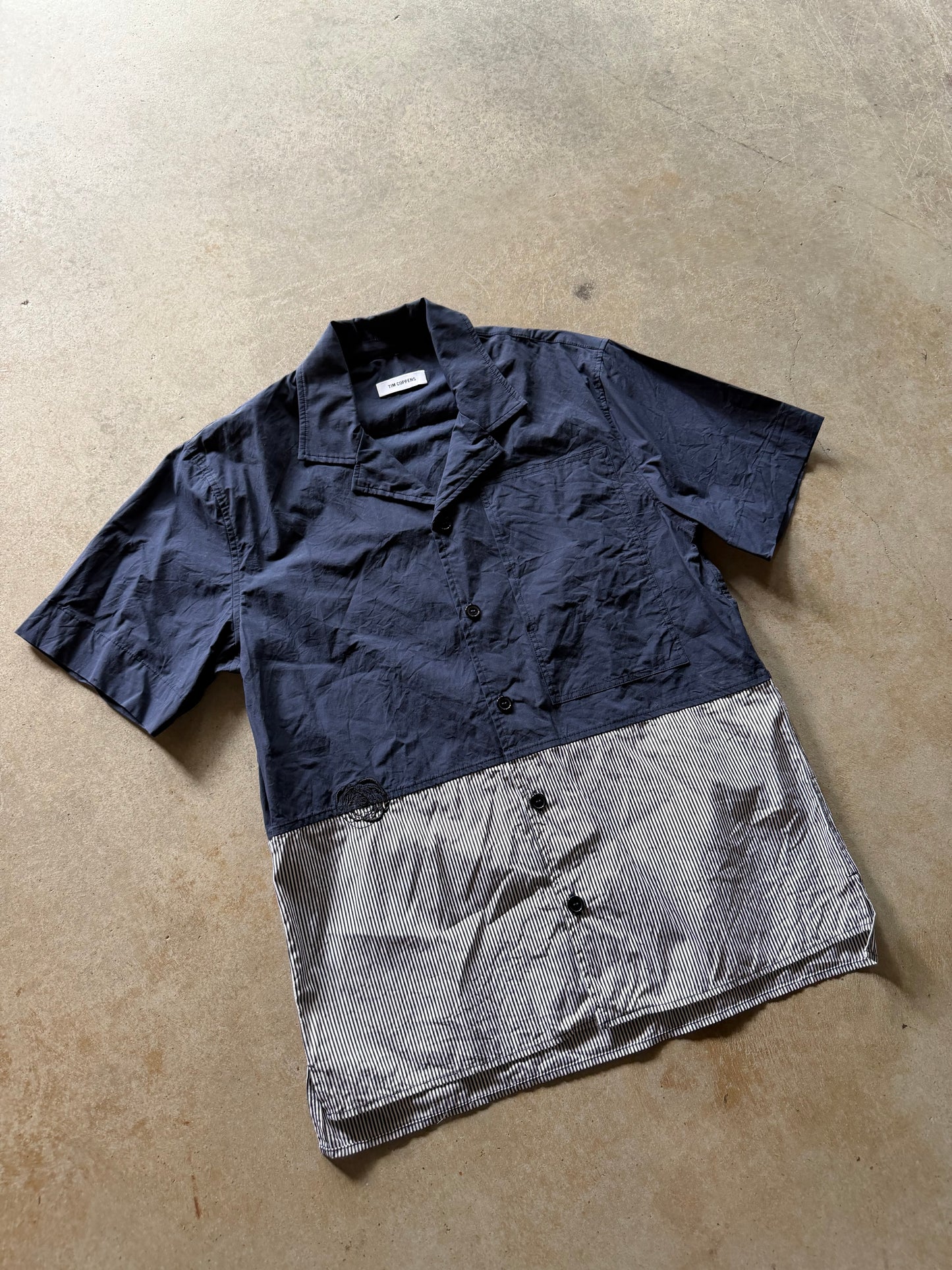 Tim Coppens Blue Stripe Button Up Shirt Sz S/M