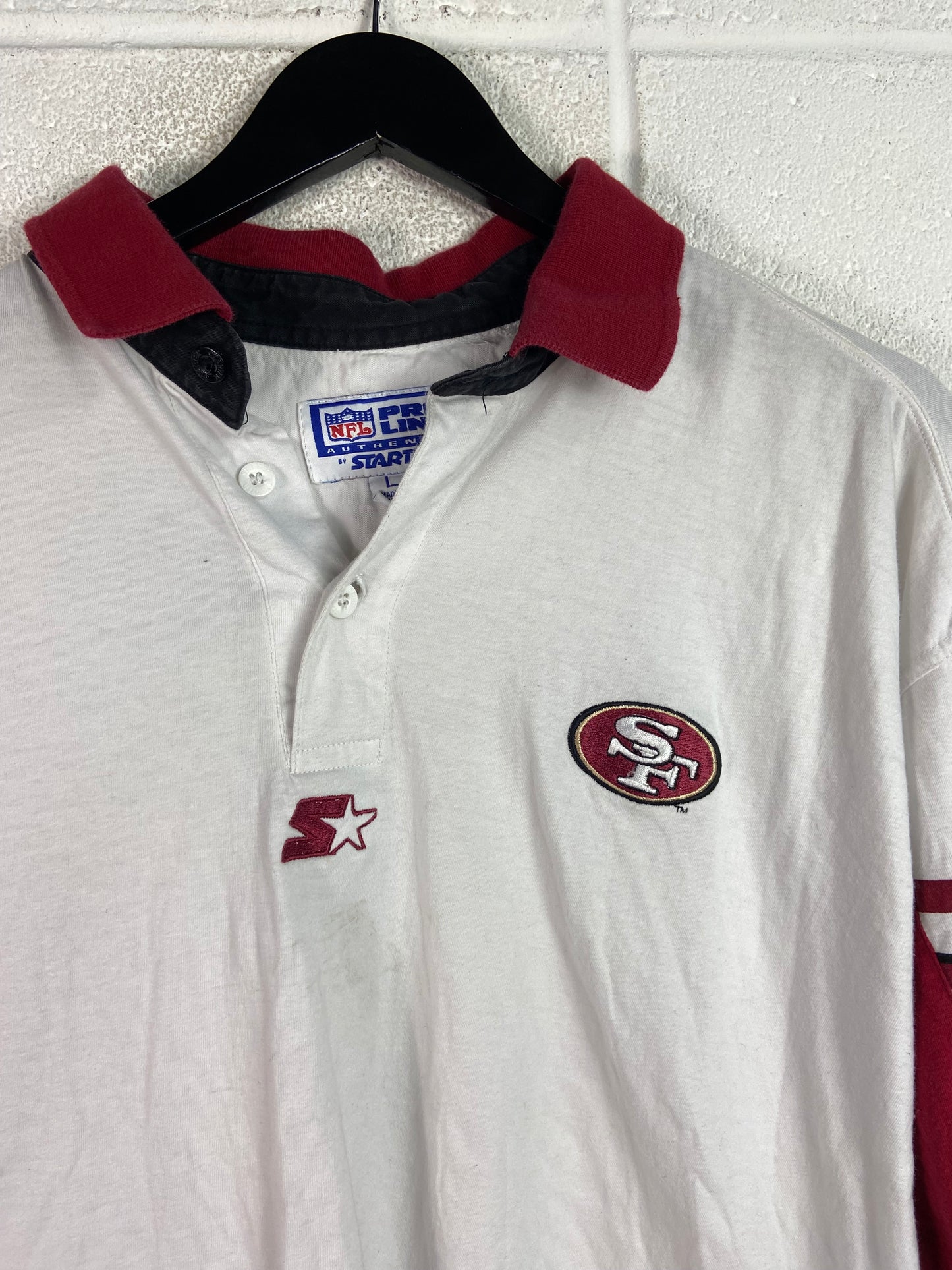 VTG San Francisco 49ers Starter Pro Line Polo Shirt Sz L/XL