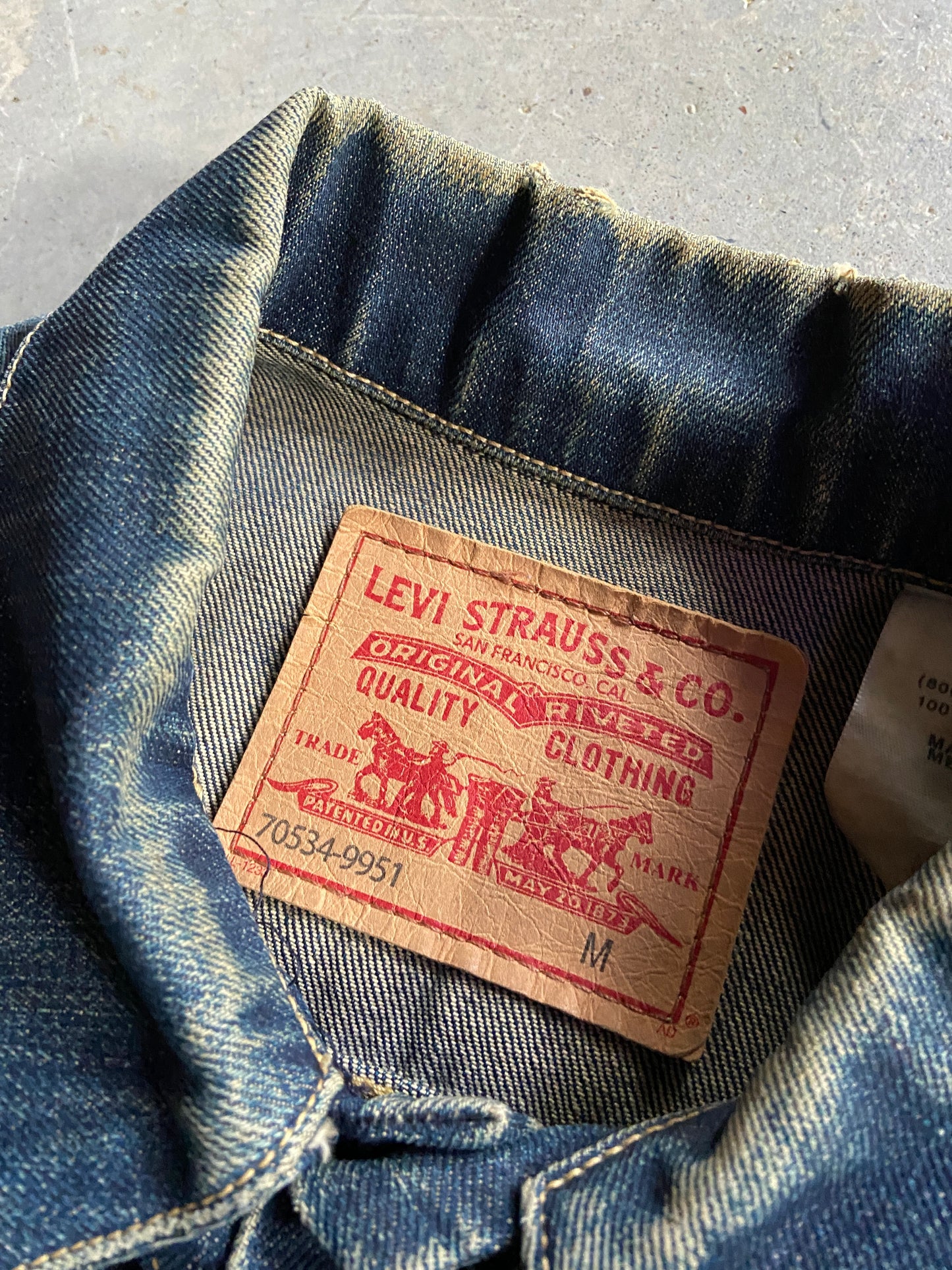 Y2K Levis Type 1 Denim Jacket Sz M