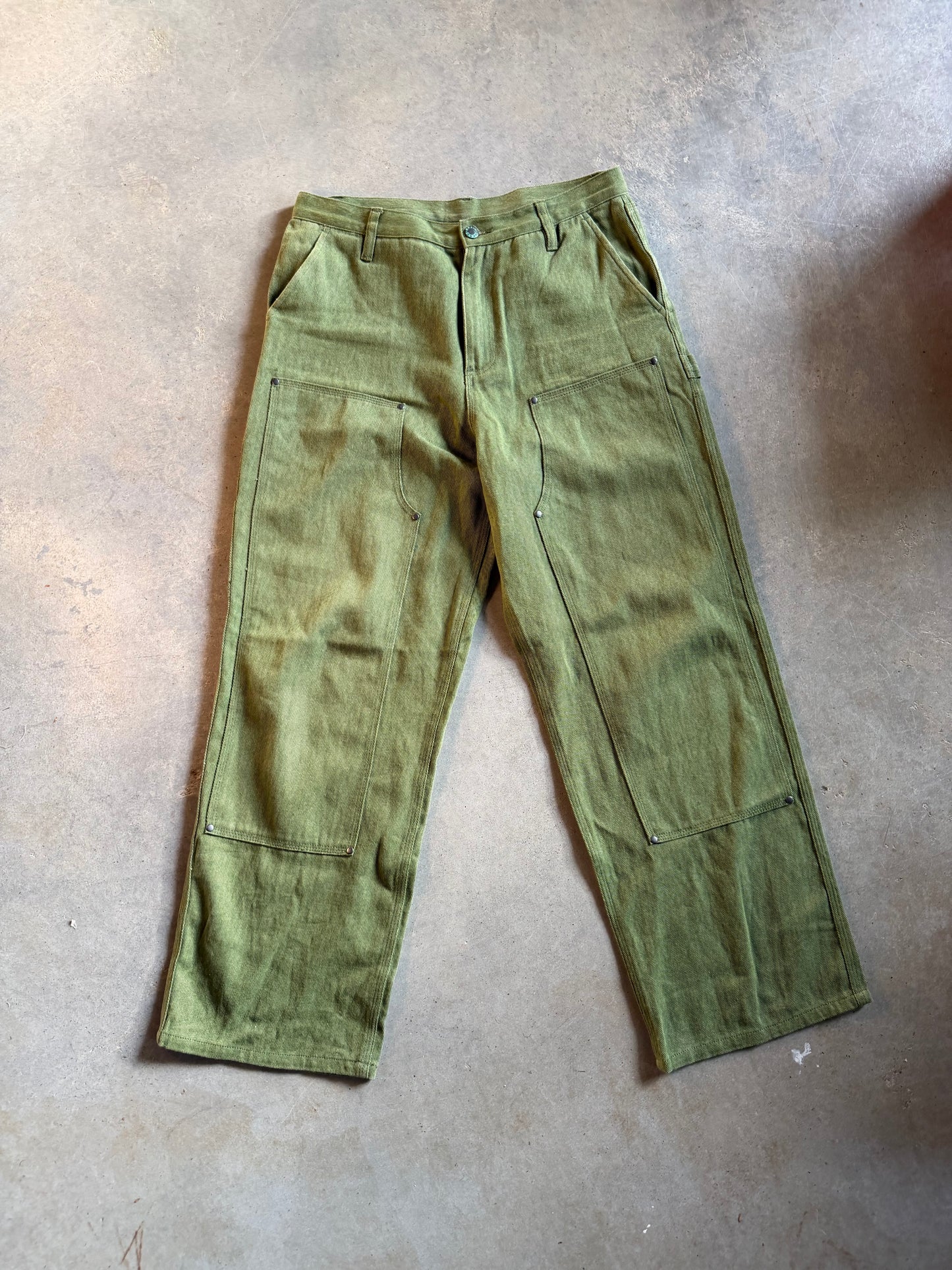 Brain Dead Power Fist Supplies Green Pants Sz 30x29