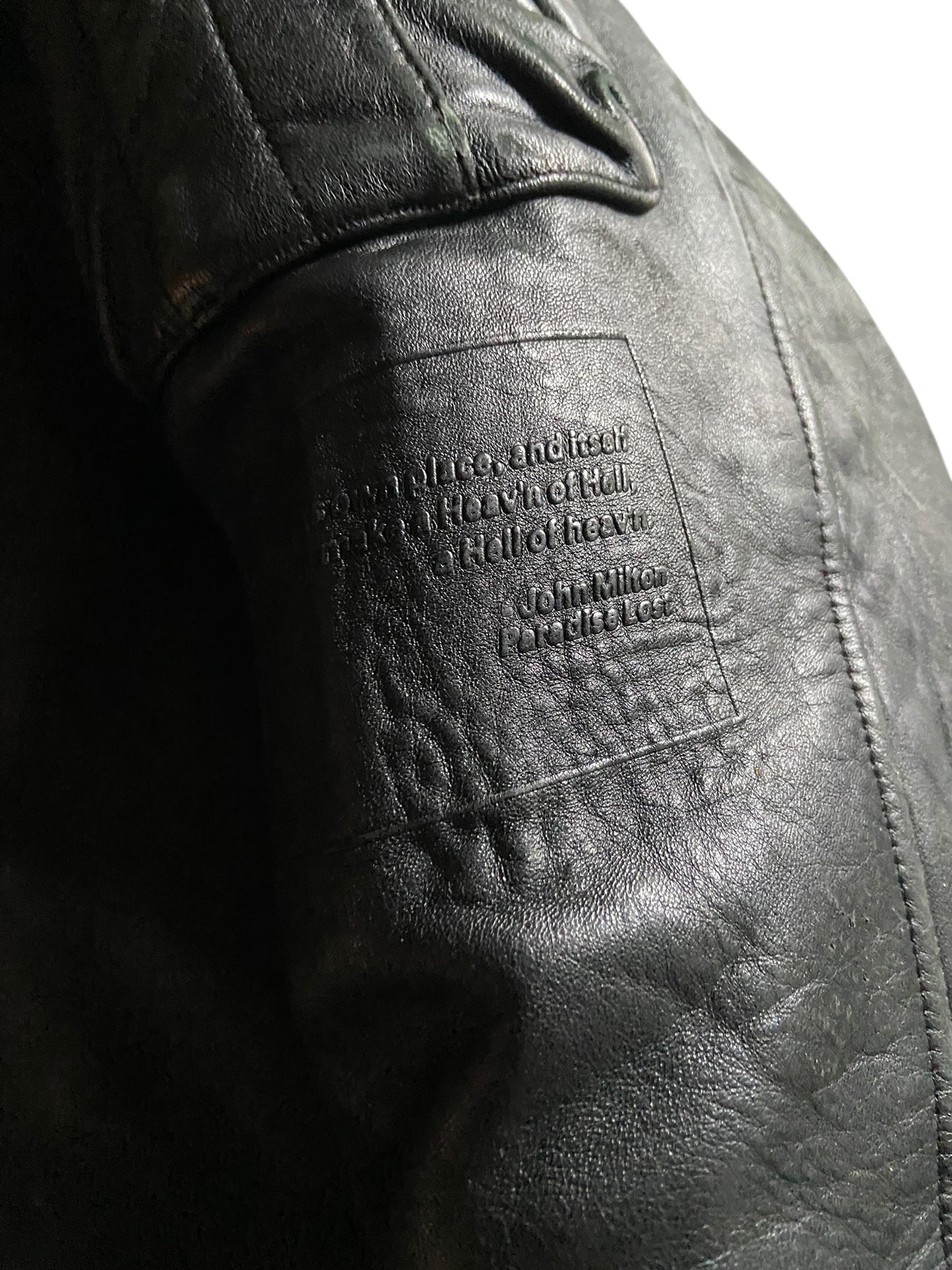 VTG Mark Ecko Complex Leather Jacket Sz L