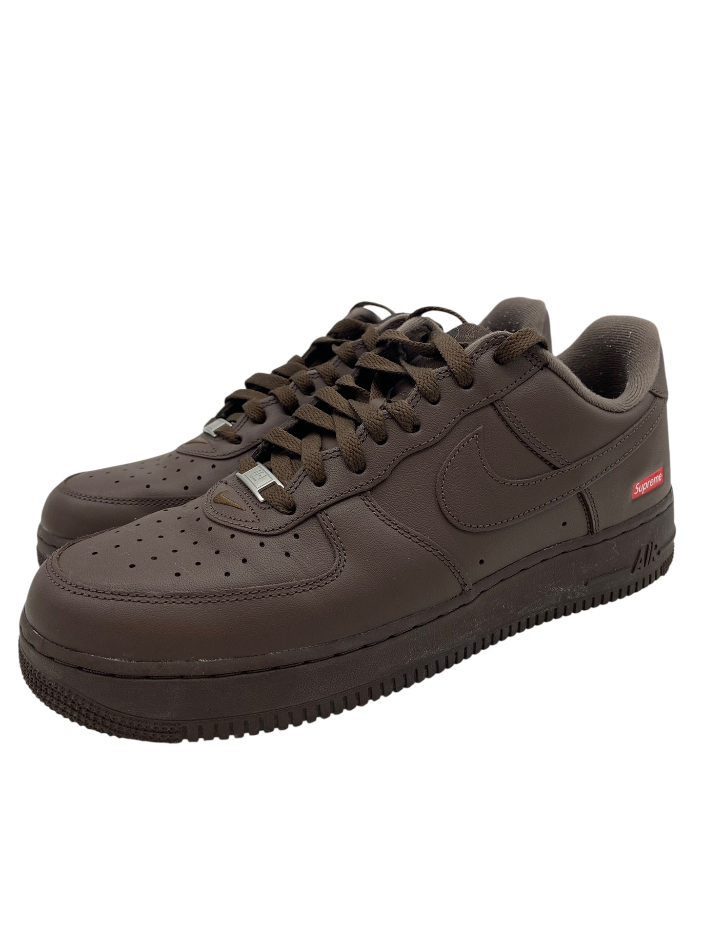 Preowned Nike Air Force 1 Low Supreme Baroque Brown Sz 10M/11.5W