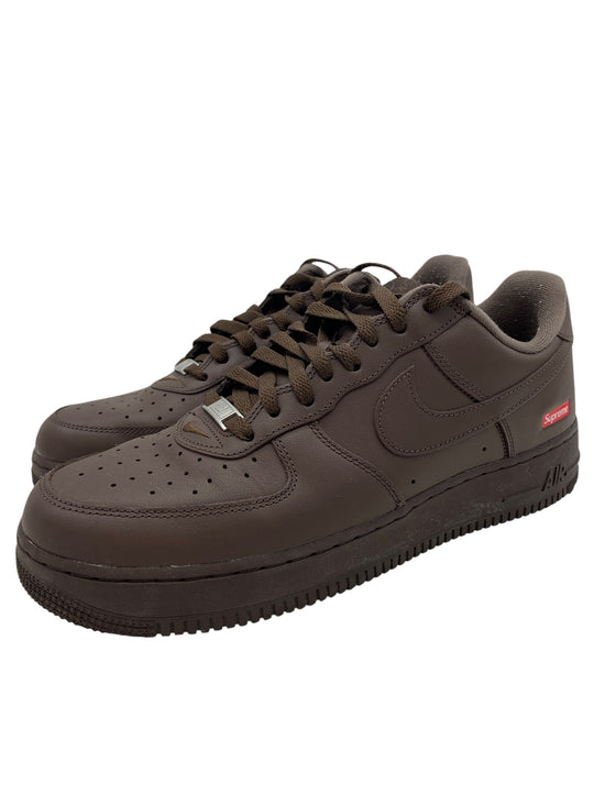 Preowned Nike Air Force 1 Low Supreme Baroque Brown Sz 10M/11.5W