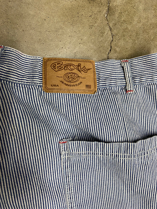 Y2K Baxis Jeanwear Stripe Pants Sz 38x31