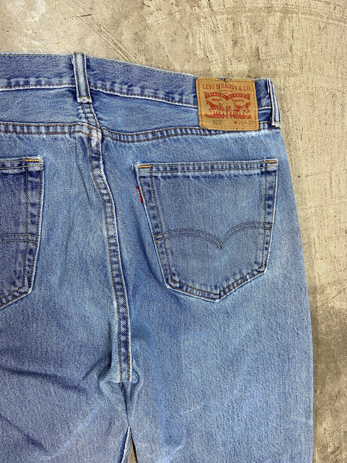 VTG Levi's 505 Straight Blue Denim Jeans Sz 36x30