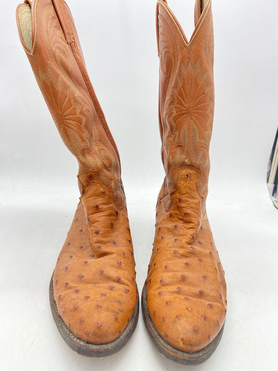 Used Dan Post Ostrich Cowboy Boot Size 9.5D