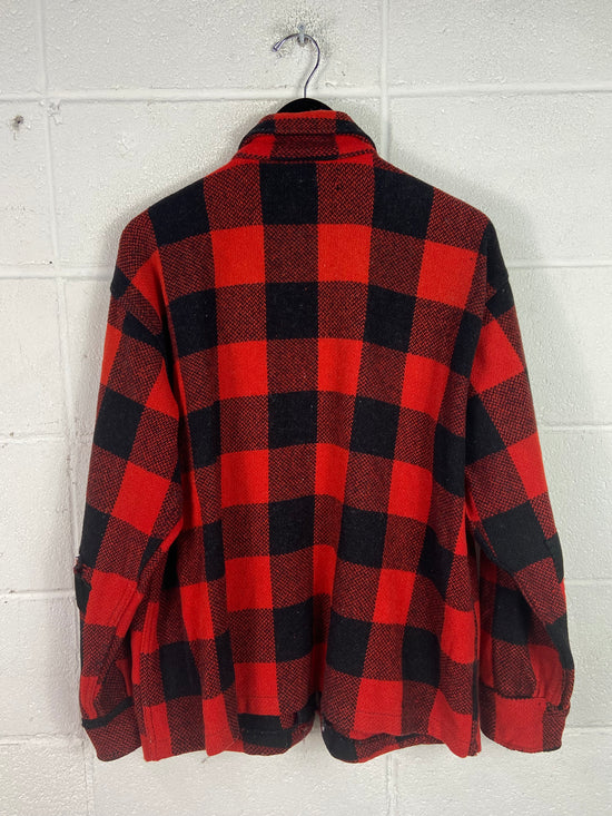 VTG 1950's Plaid Hunting Jacket Sz XL