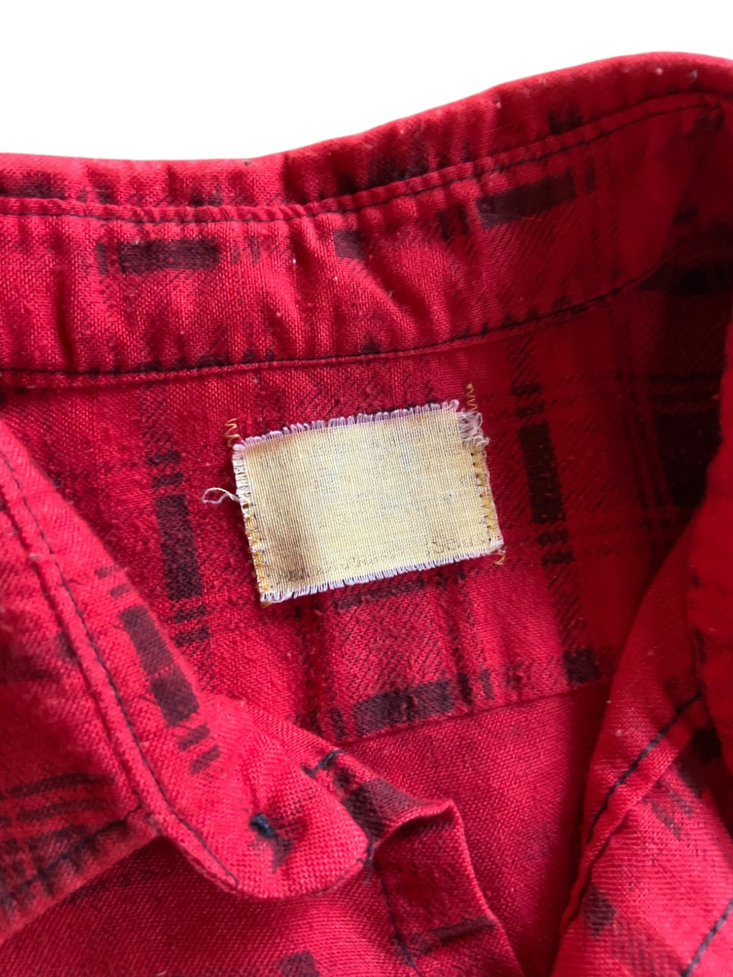 VTG Sears Red Plaid Flannel Sz XL