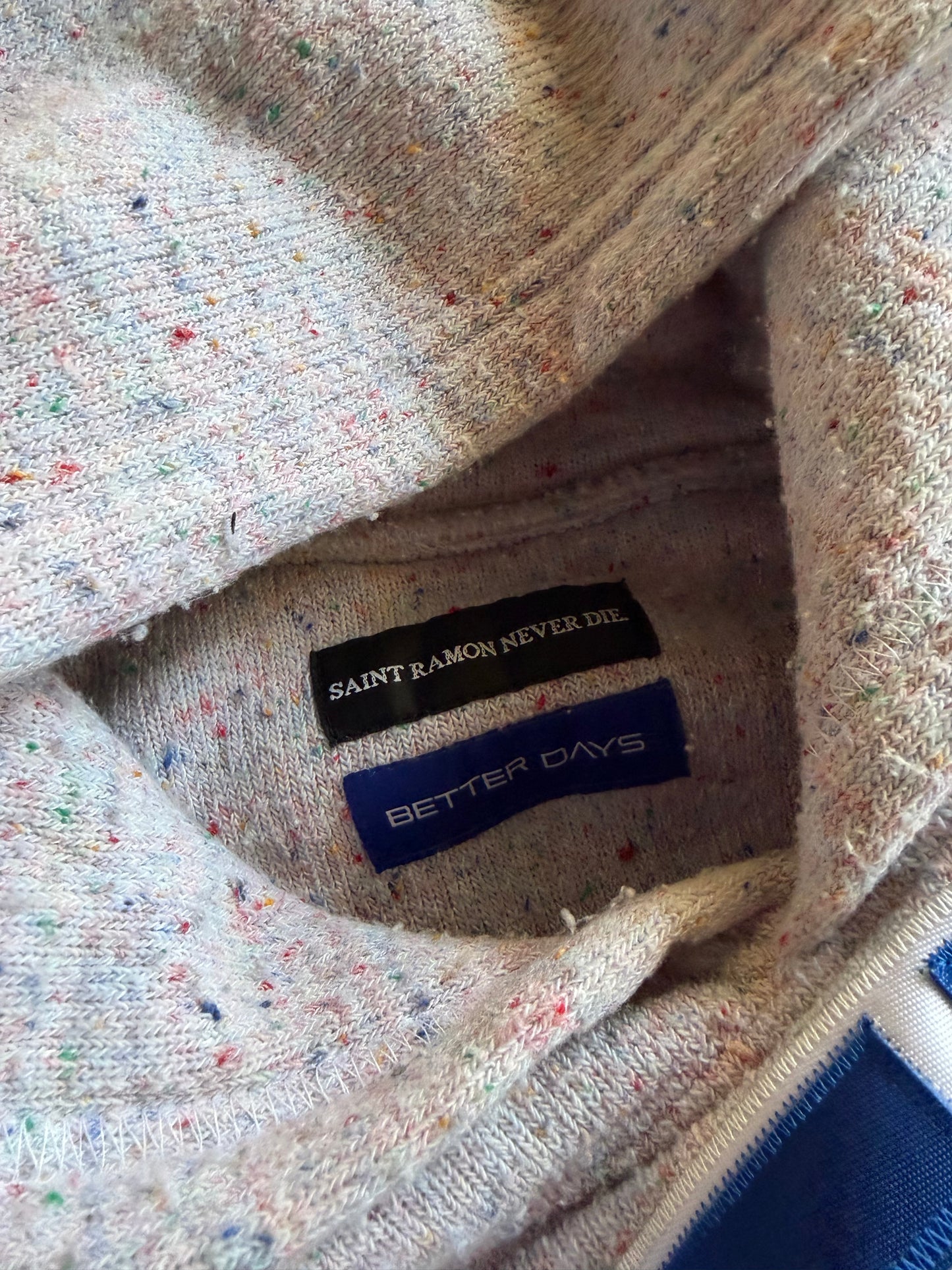 Saint Ramon Never Die Better Days Multicolor Cropped Hoodie Sz L/XL