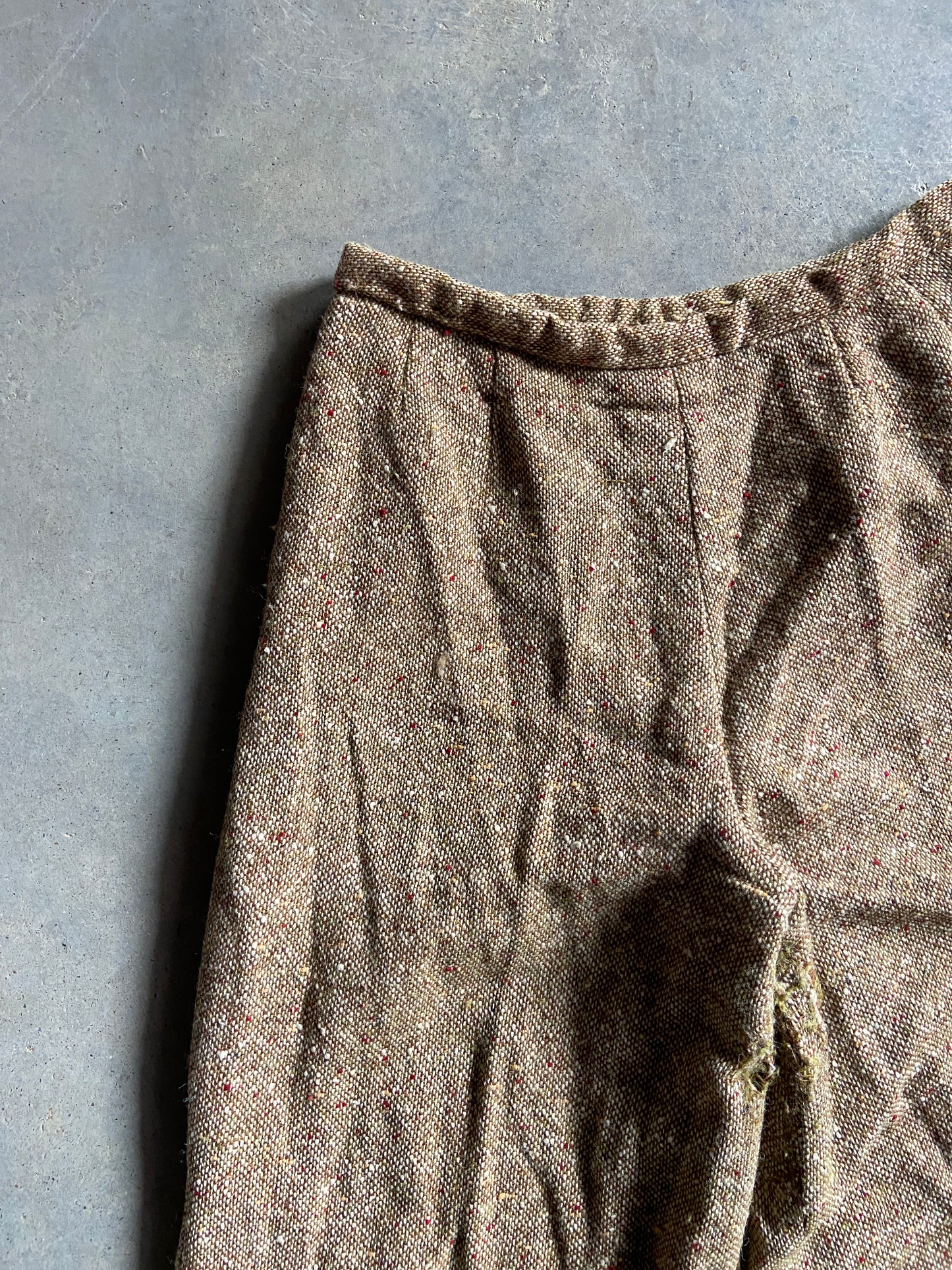 Vintage Handmade Tweed Flare Pants Sz 30x29