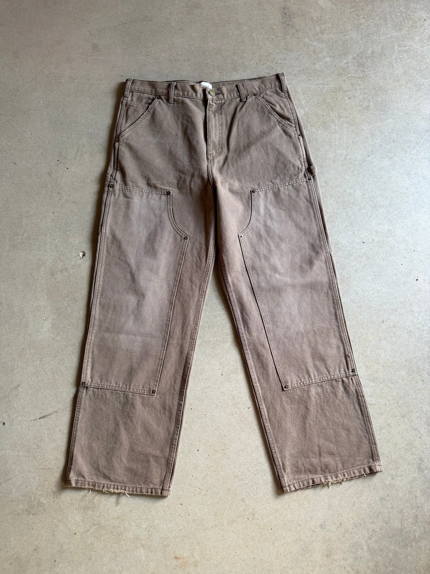 Elwood Brown Double Knee Light Brown Pants Sz 36x31