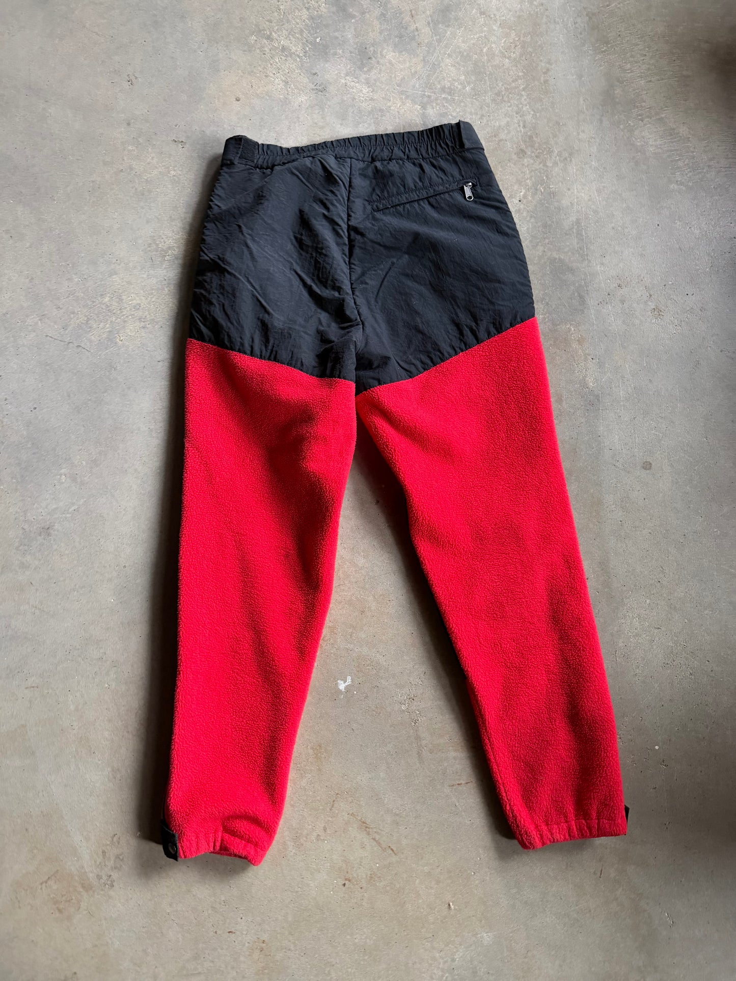 VTG The North Face Red Fleece Pants Sz L