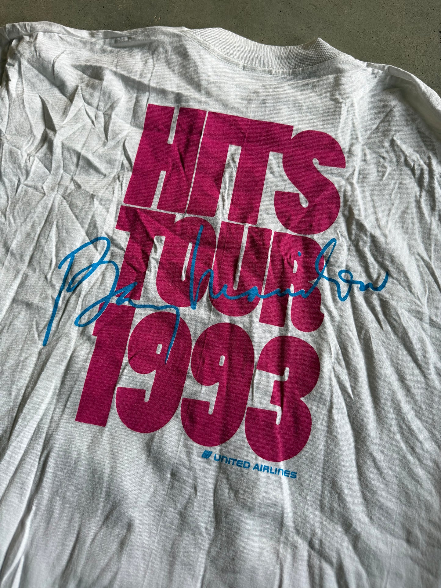 VTG Barry Manilow 1993 Hit Tour Tee Sz XL