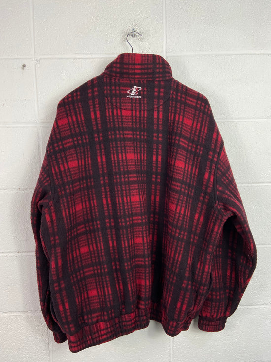 Y2K San Francisco 49ers Plaid Fleece 1/2 Zip Jacket Sz XL