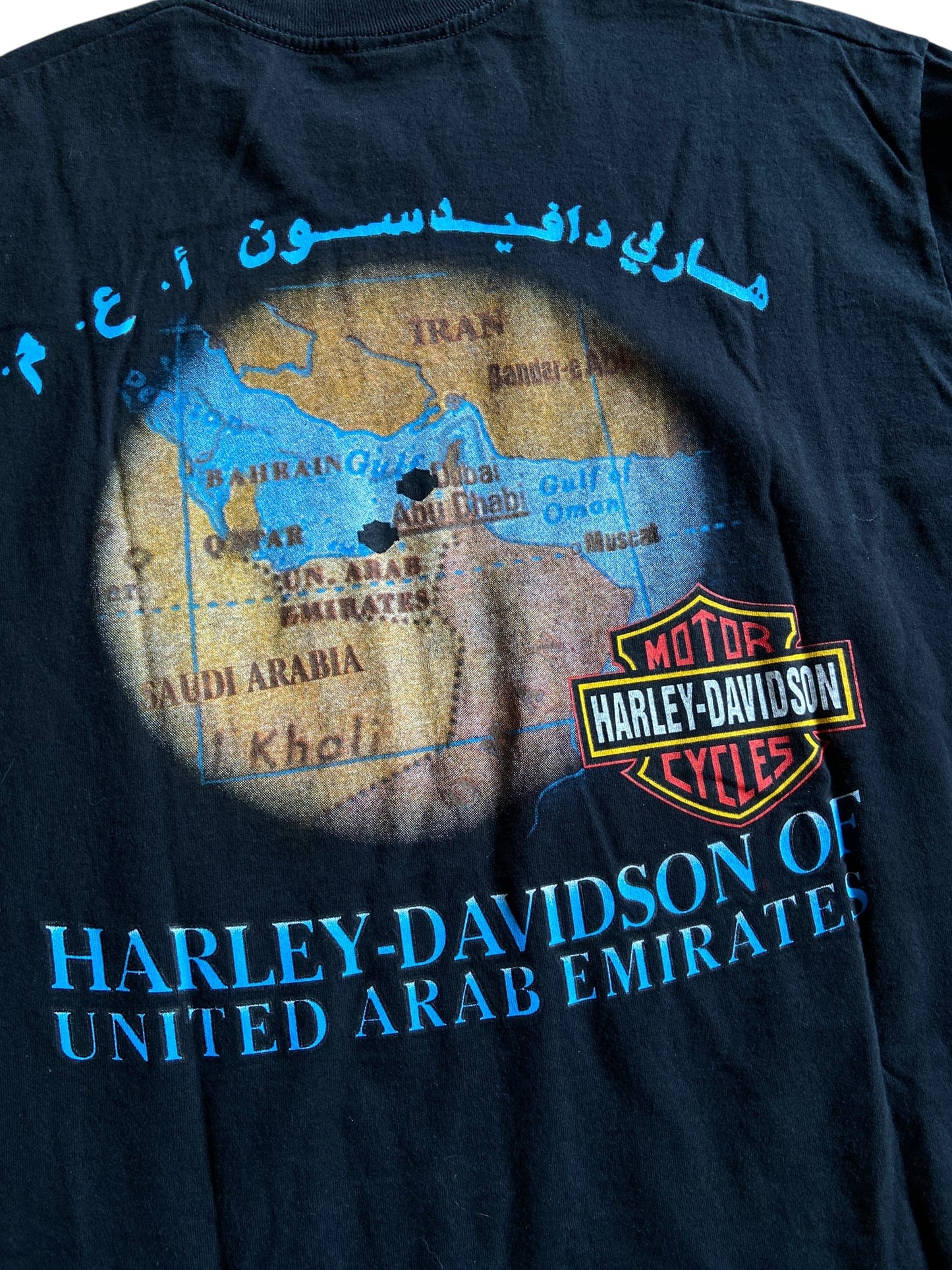 VTG Harley Davidson Eagle Lightning UAE Tee Sz XL