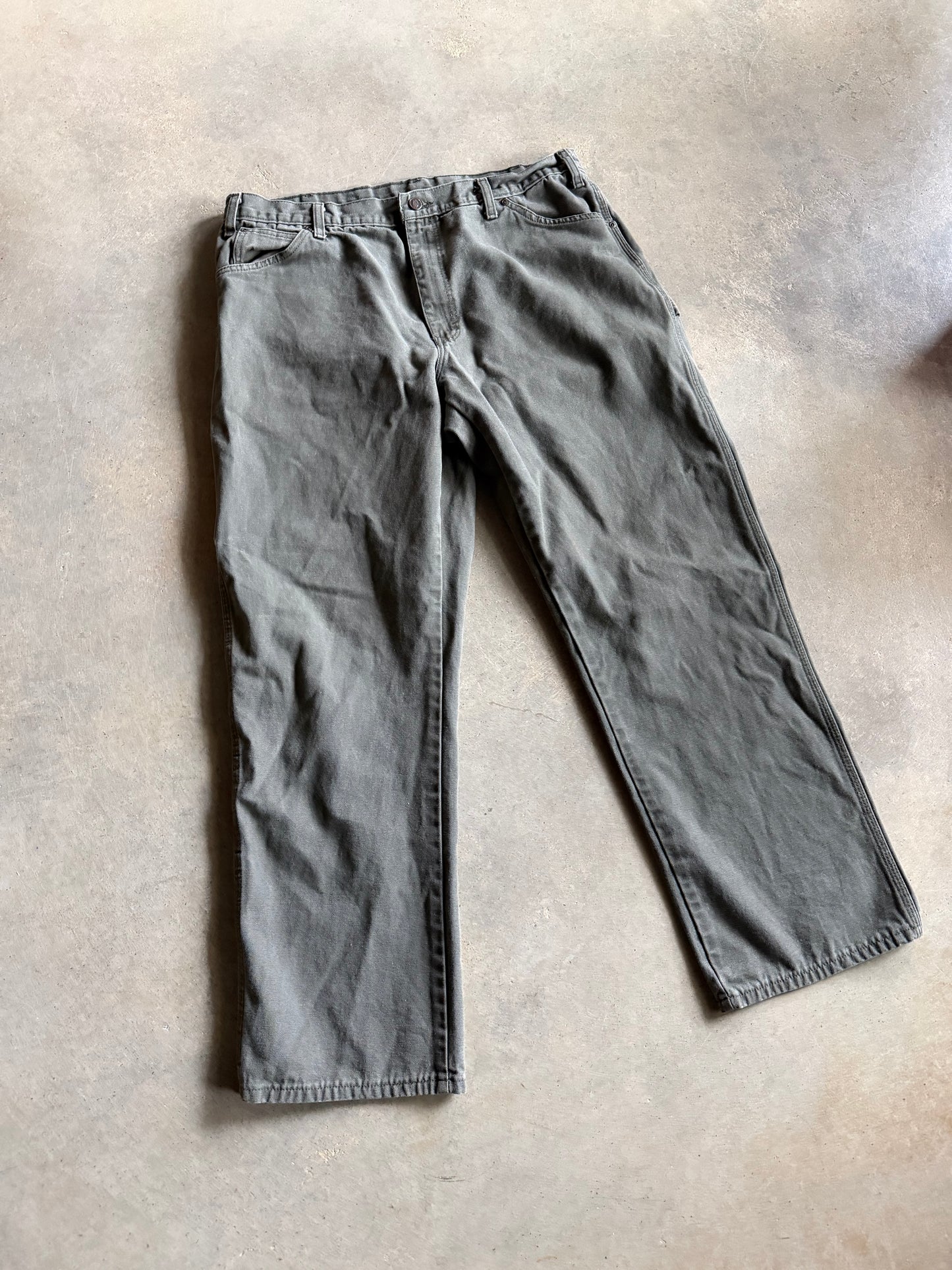 VTG Dickies Green Jeans Sz 38x32