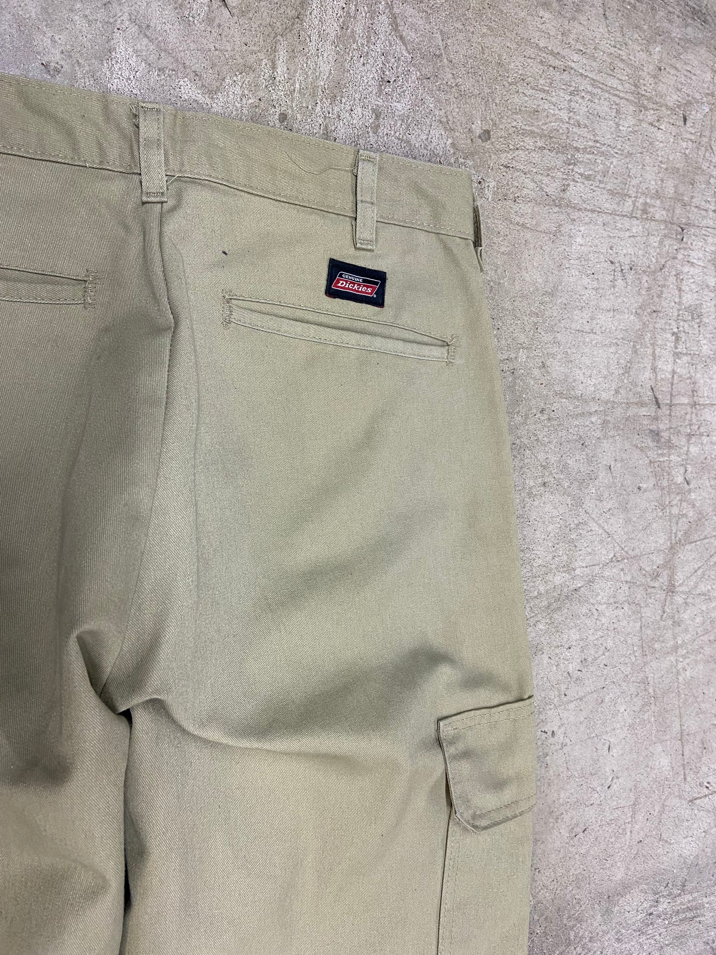 VTG Dickes Tan Cargo Chino Pants Sz 32x31