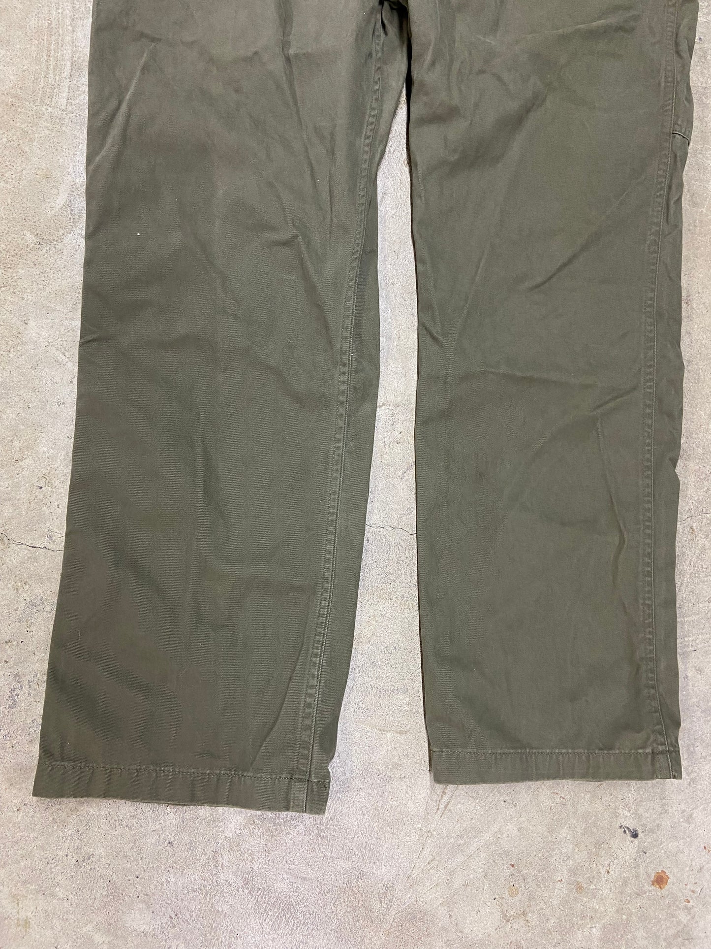 Y2K Carhartt Olive Straight Leg Carpenter Pants Sz 40x30