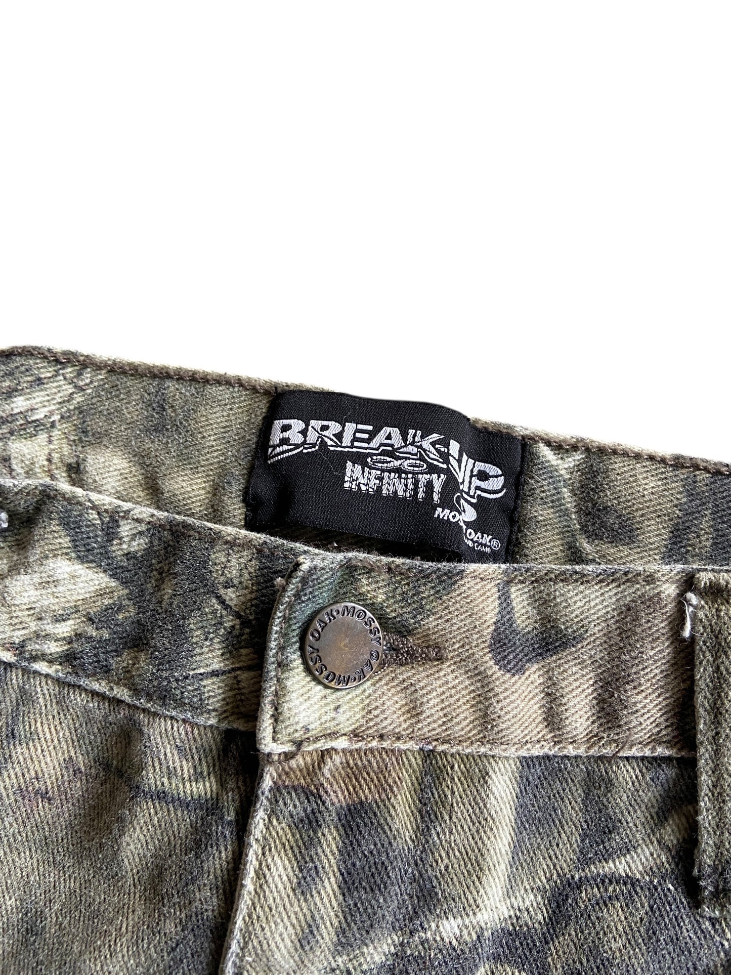 Y2K Break Up Camo Double Knee Jeans Sz 34x30