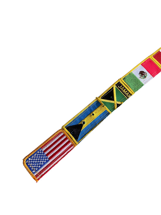 david turner FLAGS CRUST SOUVENIR BELT Sz 33