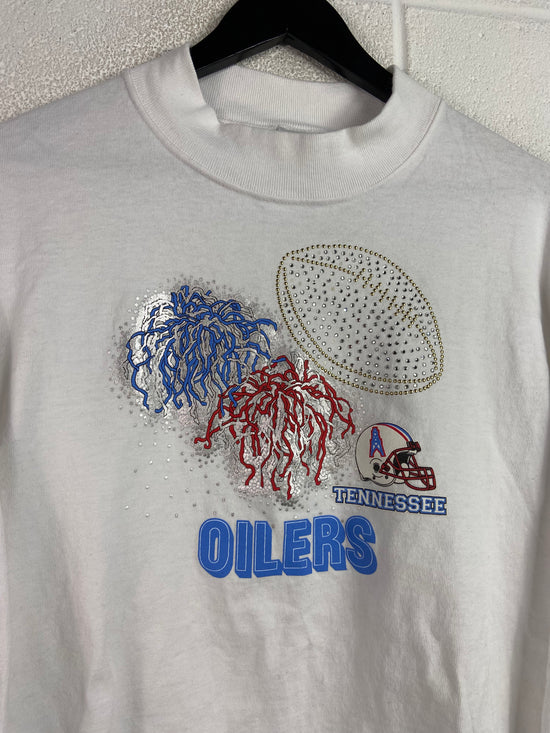 VTG Tennessee Oilers Bedazzled Shirt Sz L