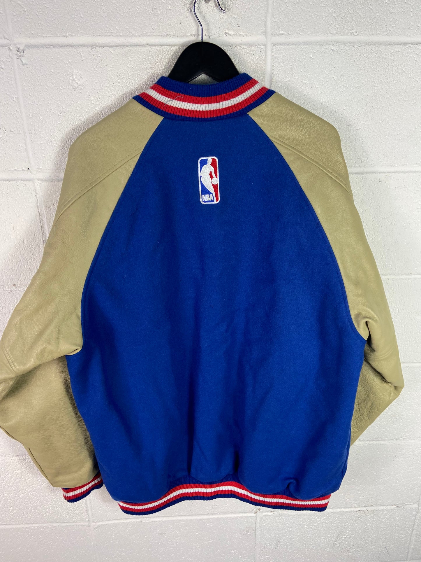 VTG Philadelphia 76ers Nike Varsity Jacket Sz XL