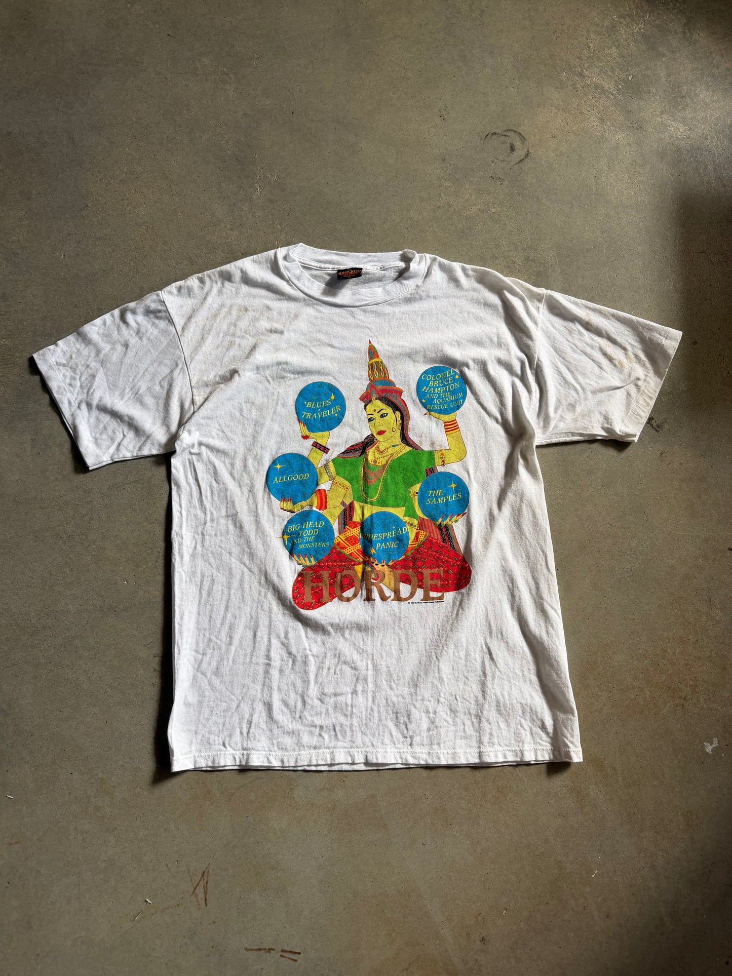VTG 1993 H.O.R.D.E Festival Widespread Panic Tee Sz L