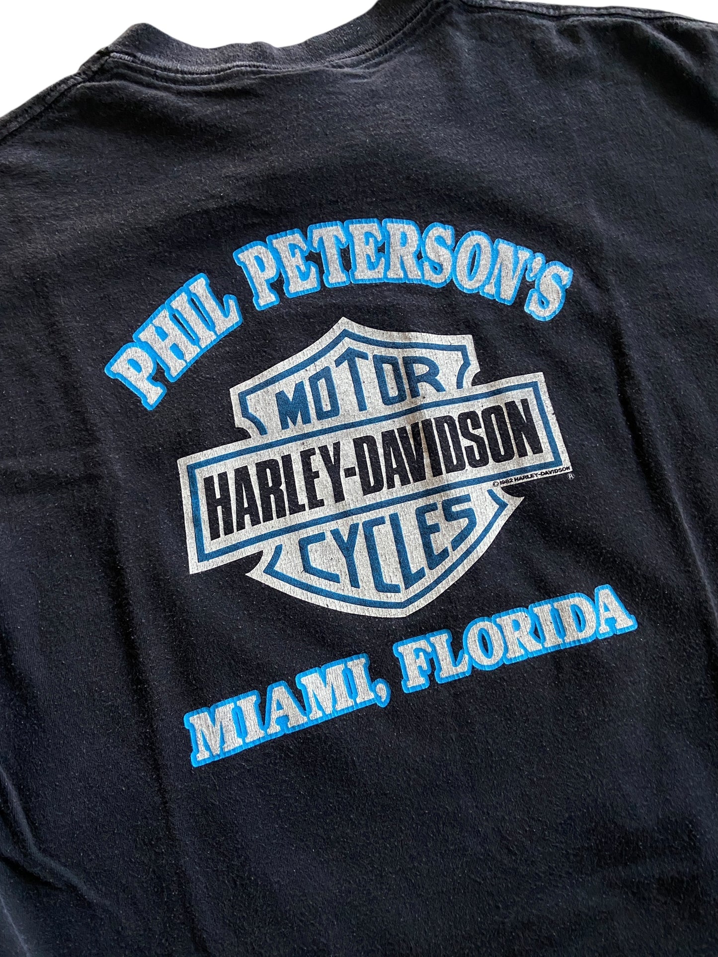 VTG 1989 Harley Davidson Miami Florida Eagle Tee Sz XL