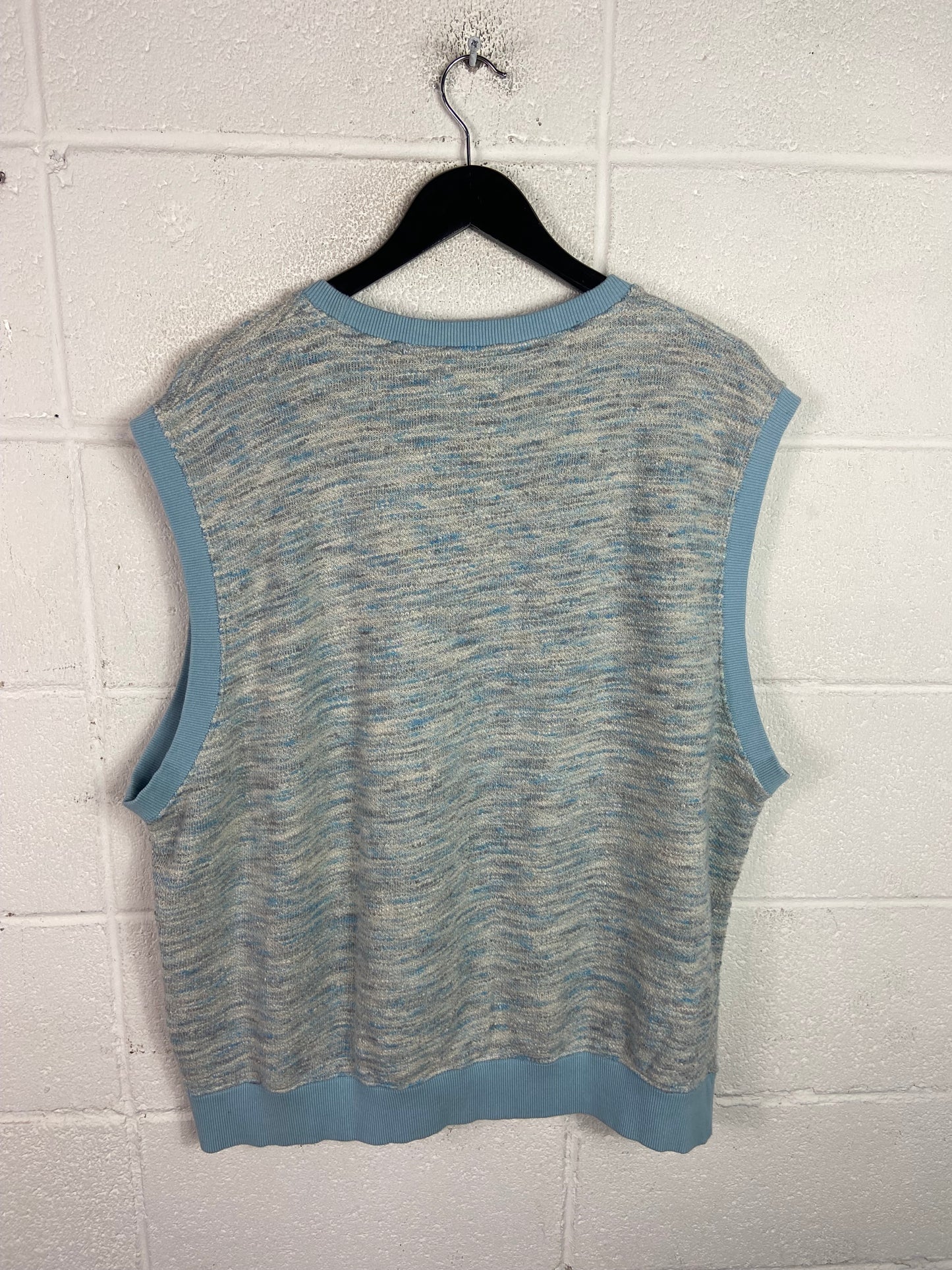 Preowned Stussy Baby Blue Knitted Sweater Vest Sz XXL