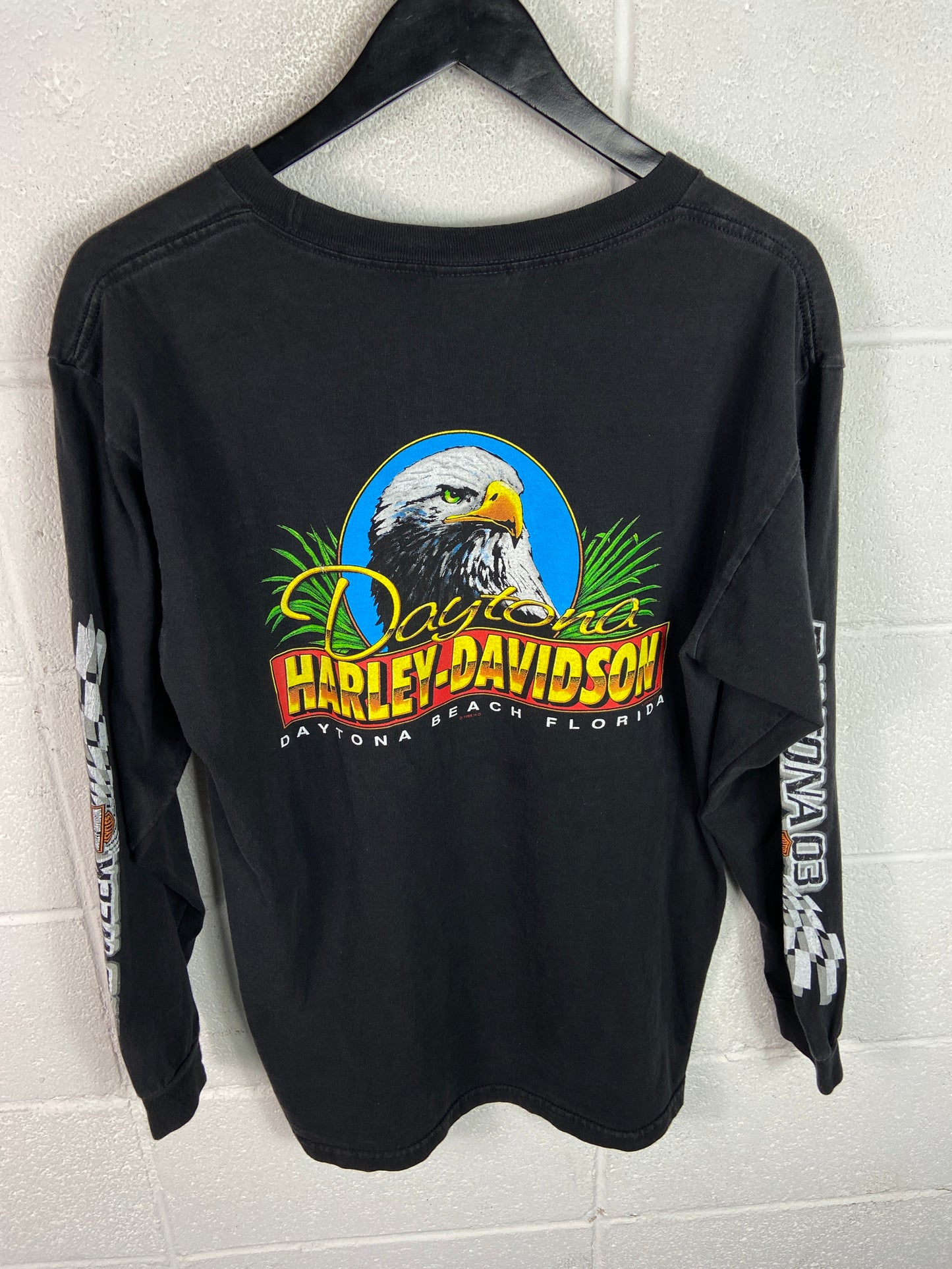 2003 Harley Davidson Daytona Eagle Spellout L/S Tee Sz L