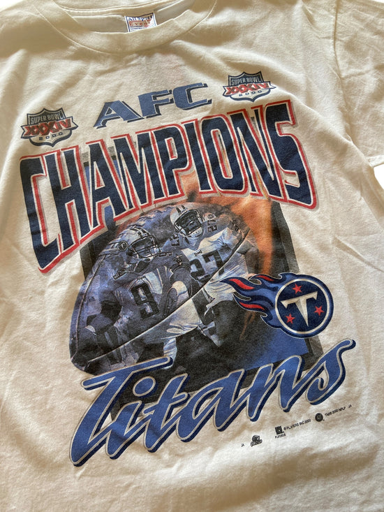 VTG Tennesse Titans AFC Champs Big Print Tee Sz L