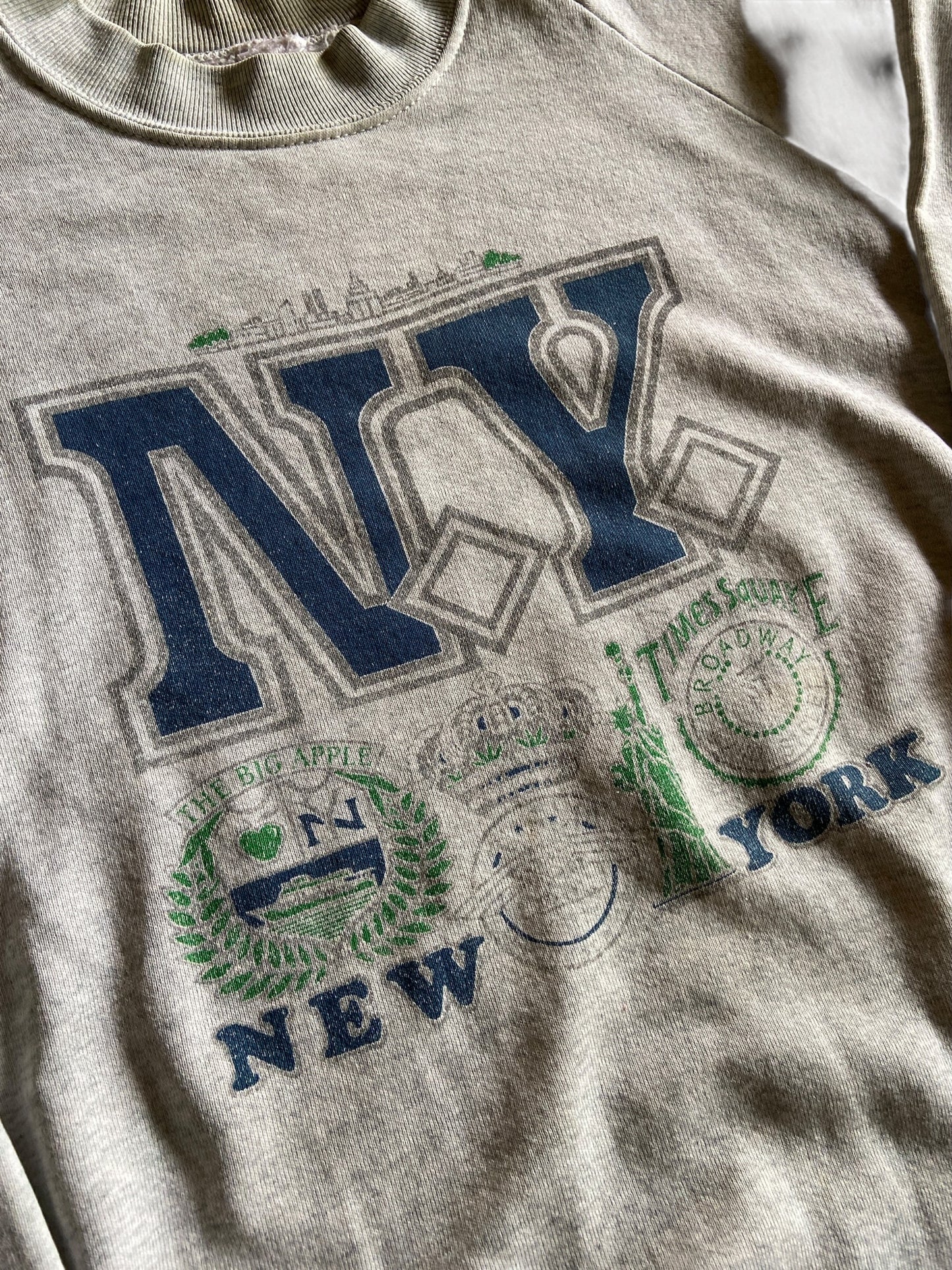 VTG New York Printed Crewneck Sweater Sz XL