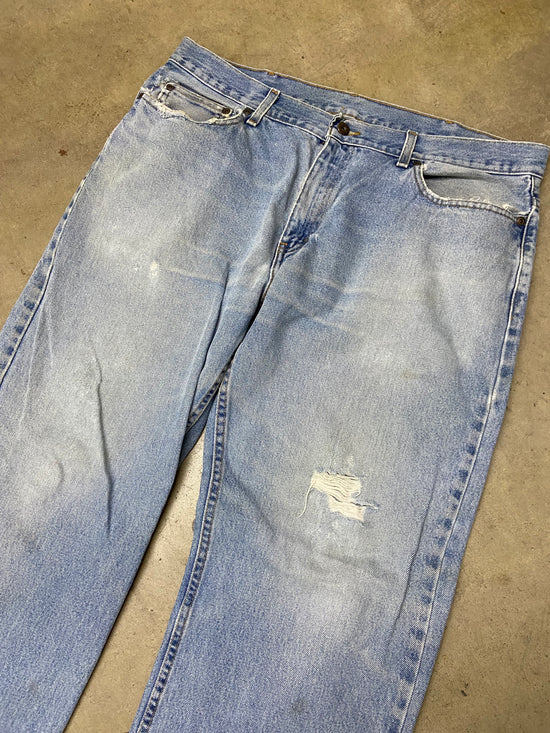 VTG Faded Lightwash Denim Jeans Sz 38x32