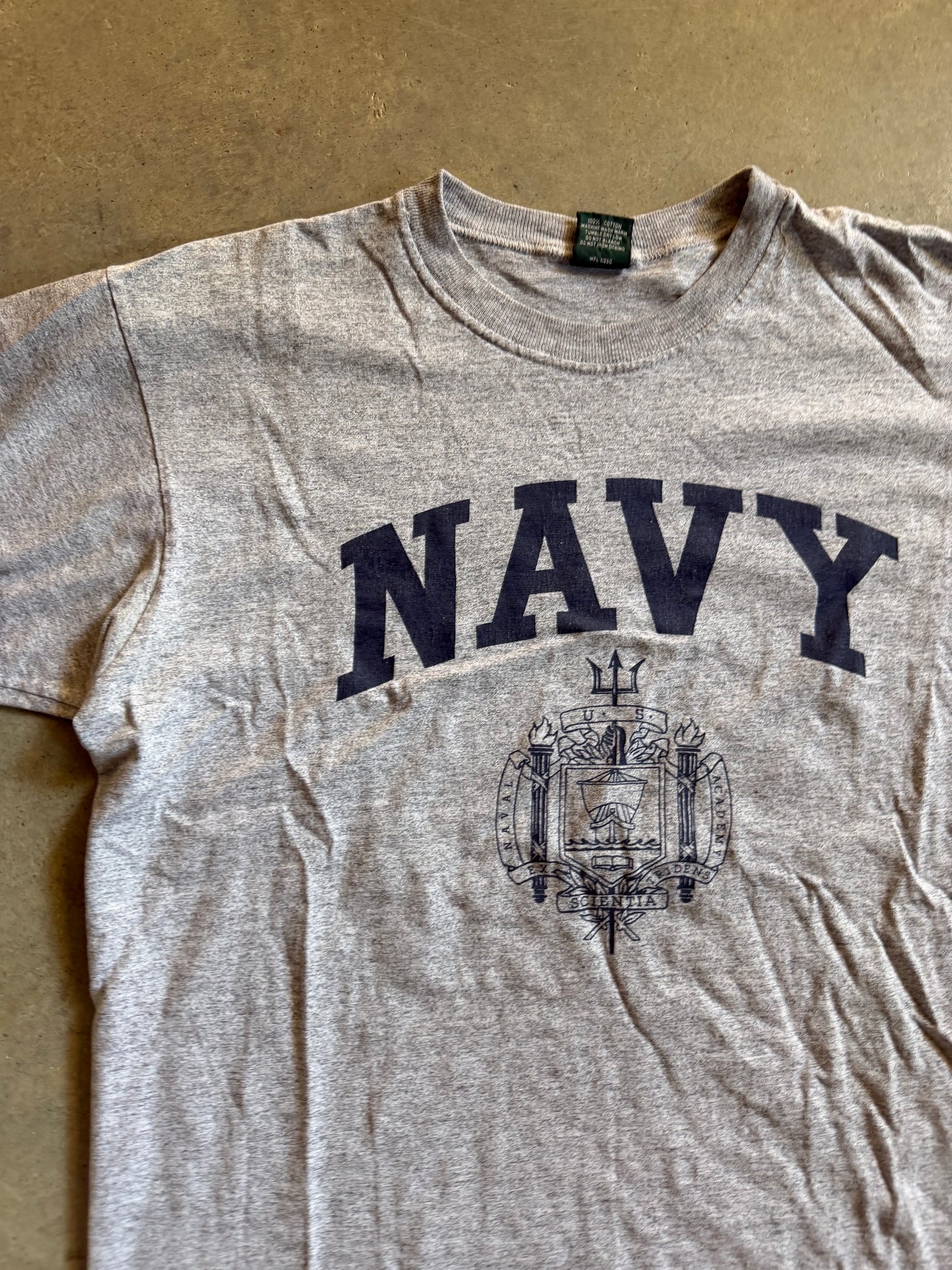 VTG Navy Collegiate Tee Sz L/XL