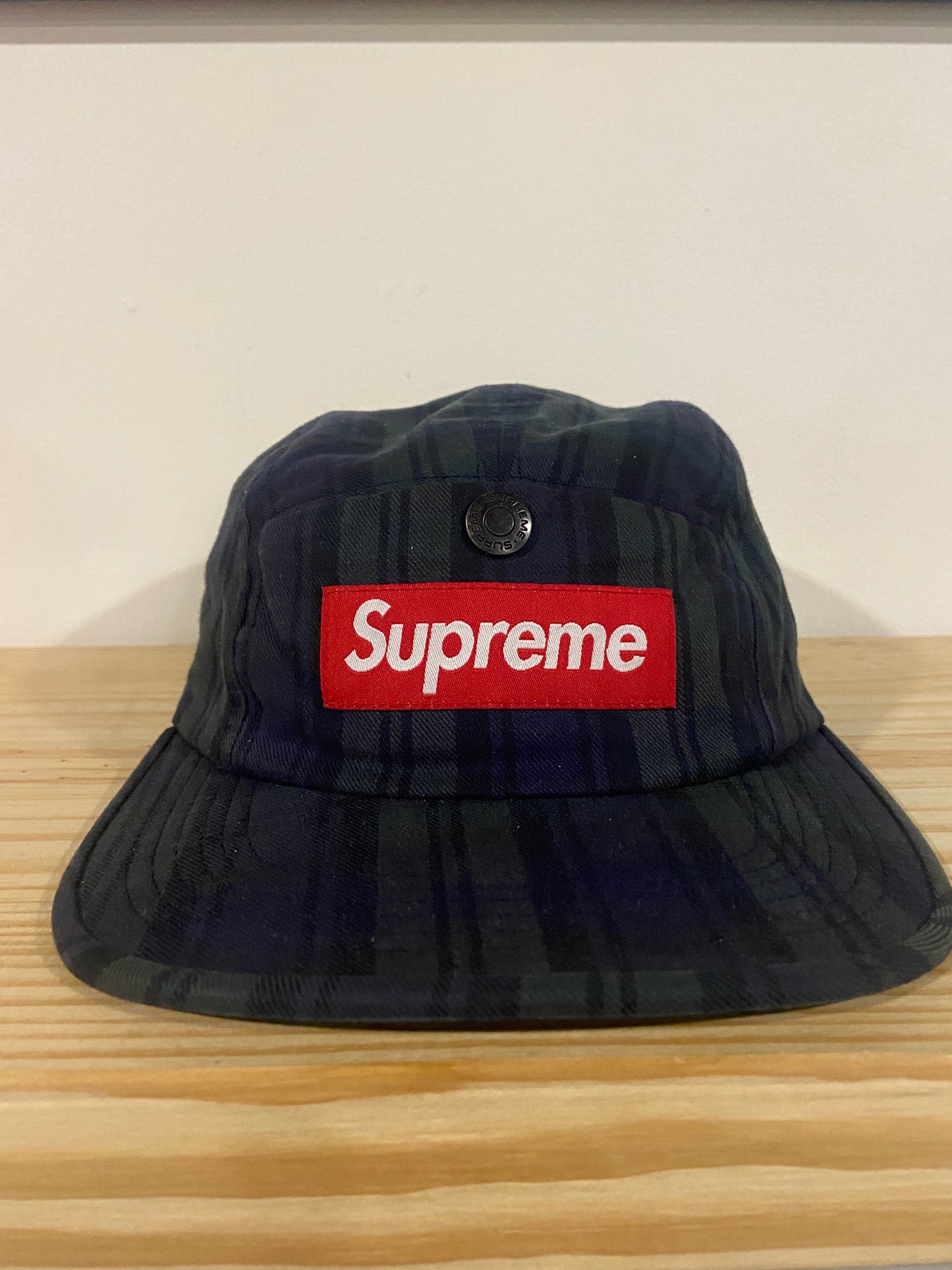 FW17 Supreme Checker Weave Camp Cap