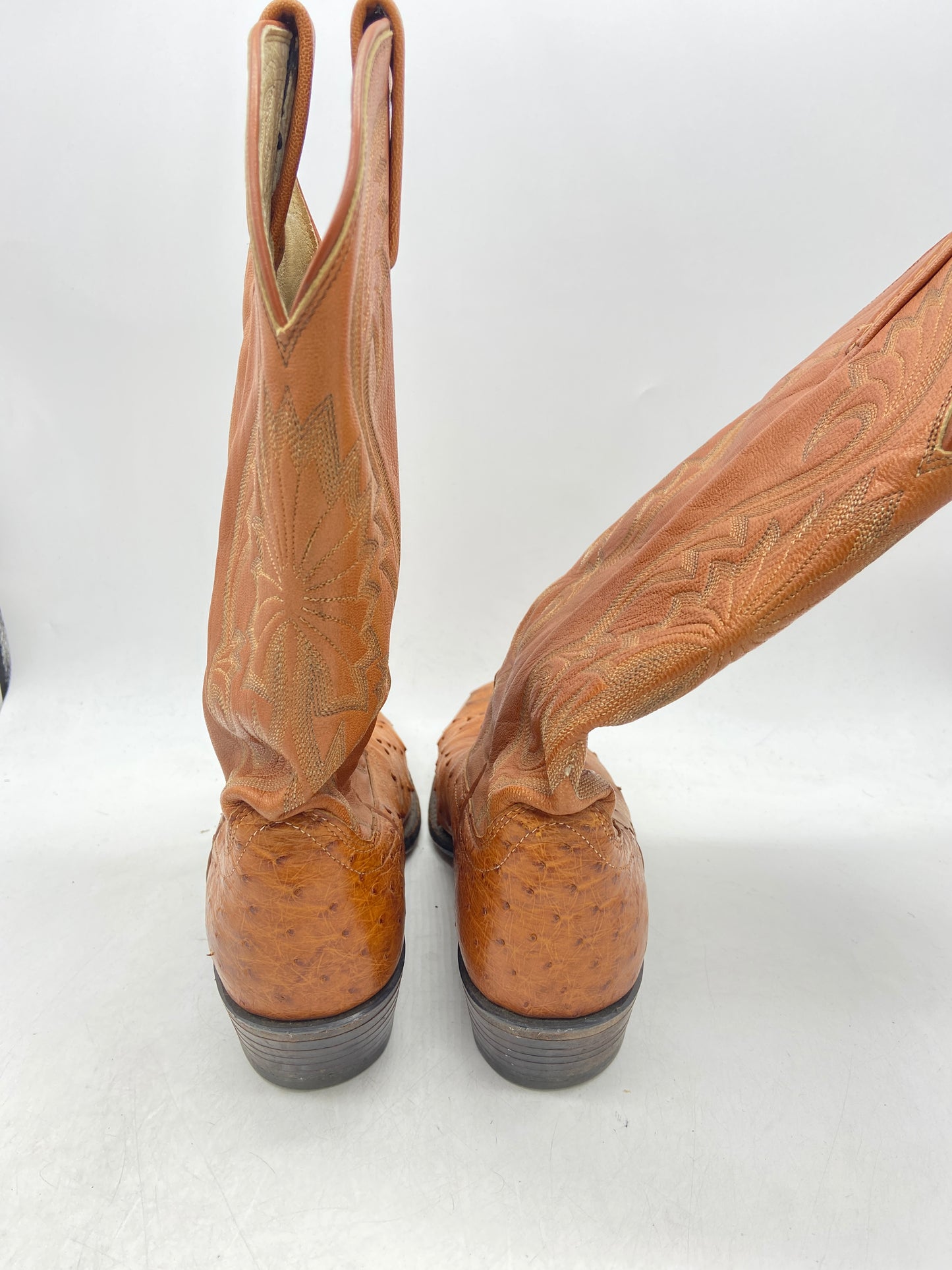 Used Dan Post Ostrich Cowboy Boot Size 9.5D