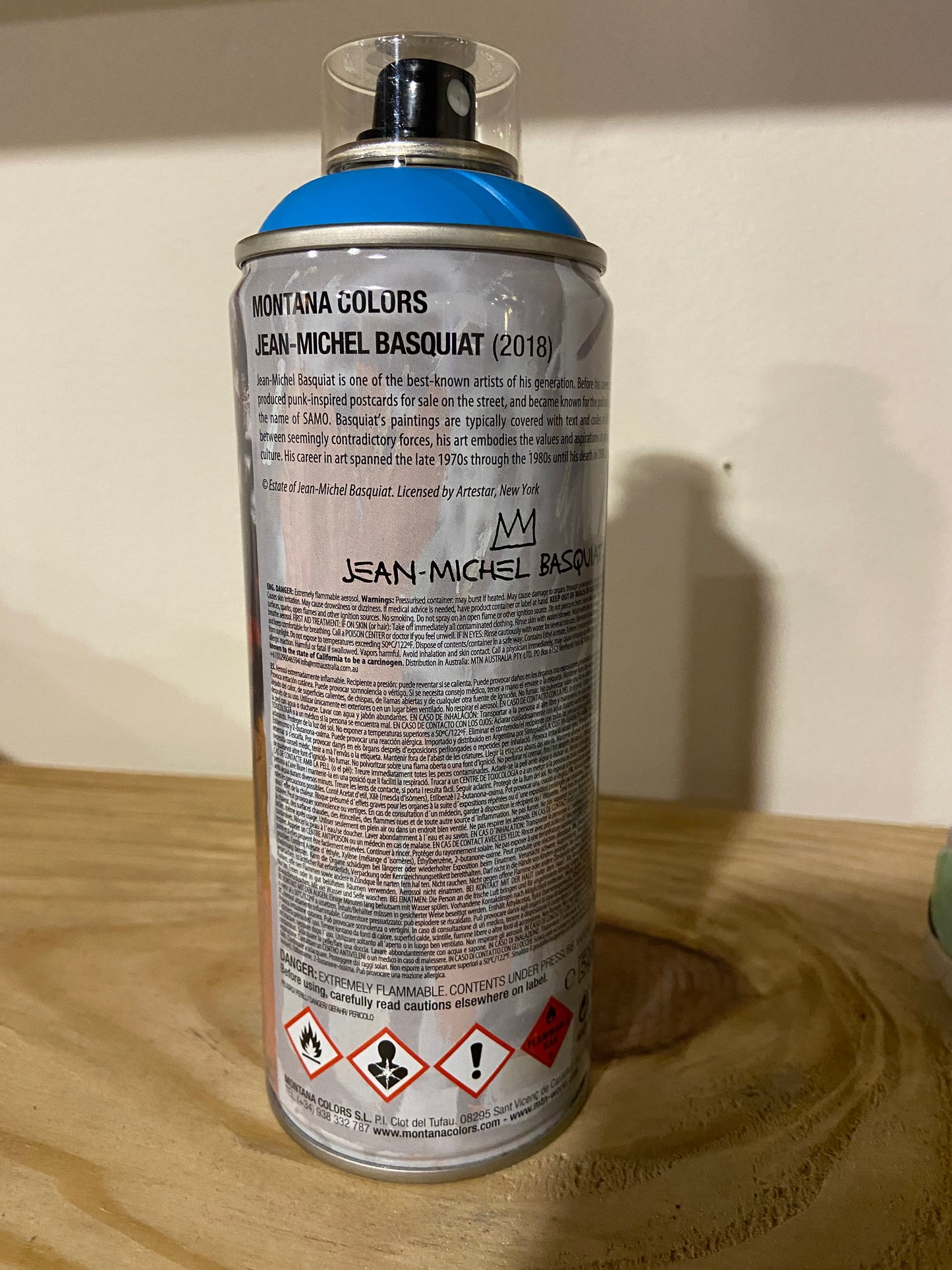 2018 Montana Colors x Jean Michael Basquiat Limited Edition Argo Blue Spray Can