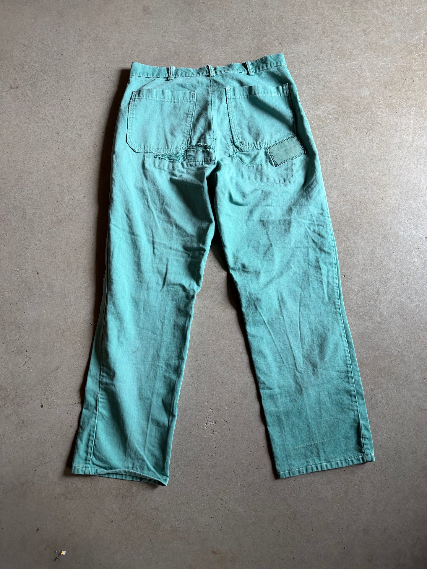 VTG Green Reworked 3 Big Arena Pants Sz 36x32