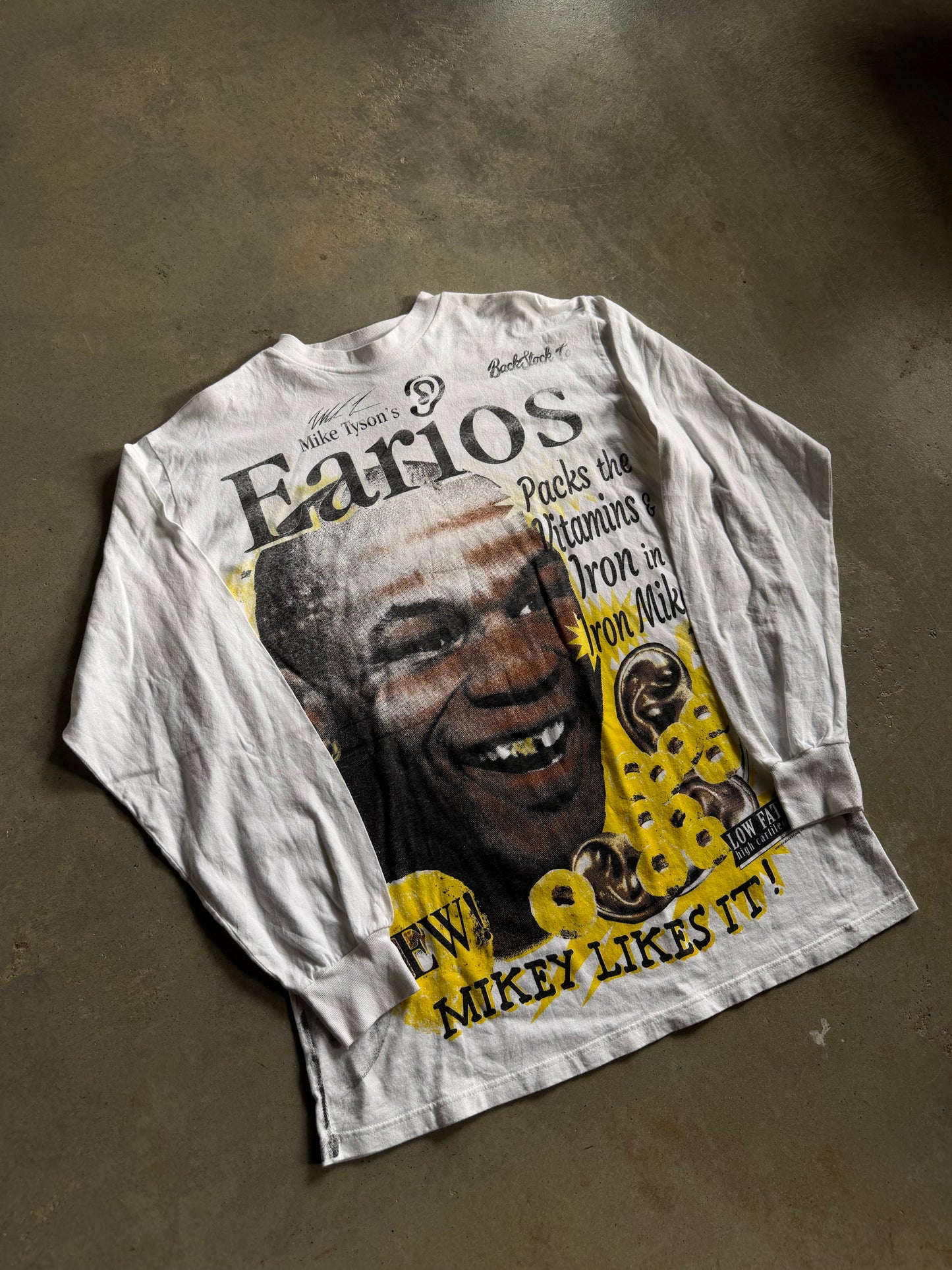 Backstock Co Tyson Holyfield EARIOS Orig. Distressed Tee Sz L