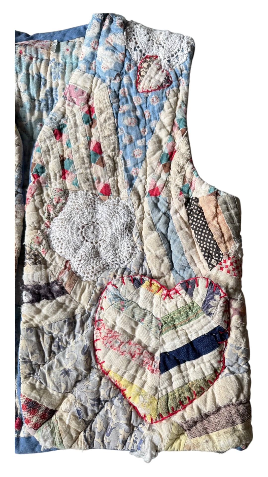 VTG Designs By Carol Patchwork Vest Sz Wmns M